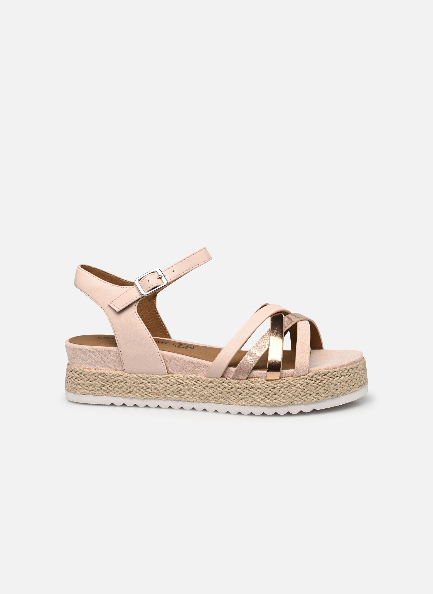 Sandales compensées et plateformes Mifra femme rose Chattawak Sandales compensées et plateformes Mifra femme rose Rose gold