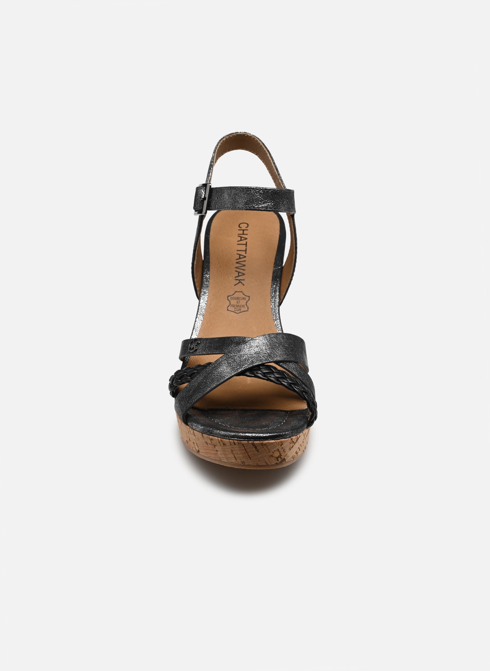 Keil- und Plateausandalen Tang damen schwarz Chattawak Keil- und Plateausandalen Tang damen schwarz Noir