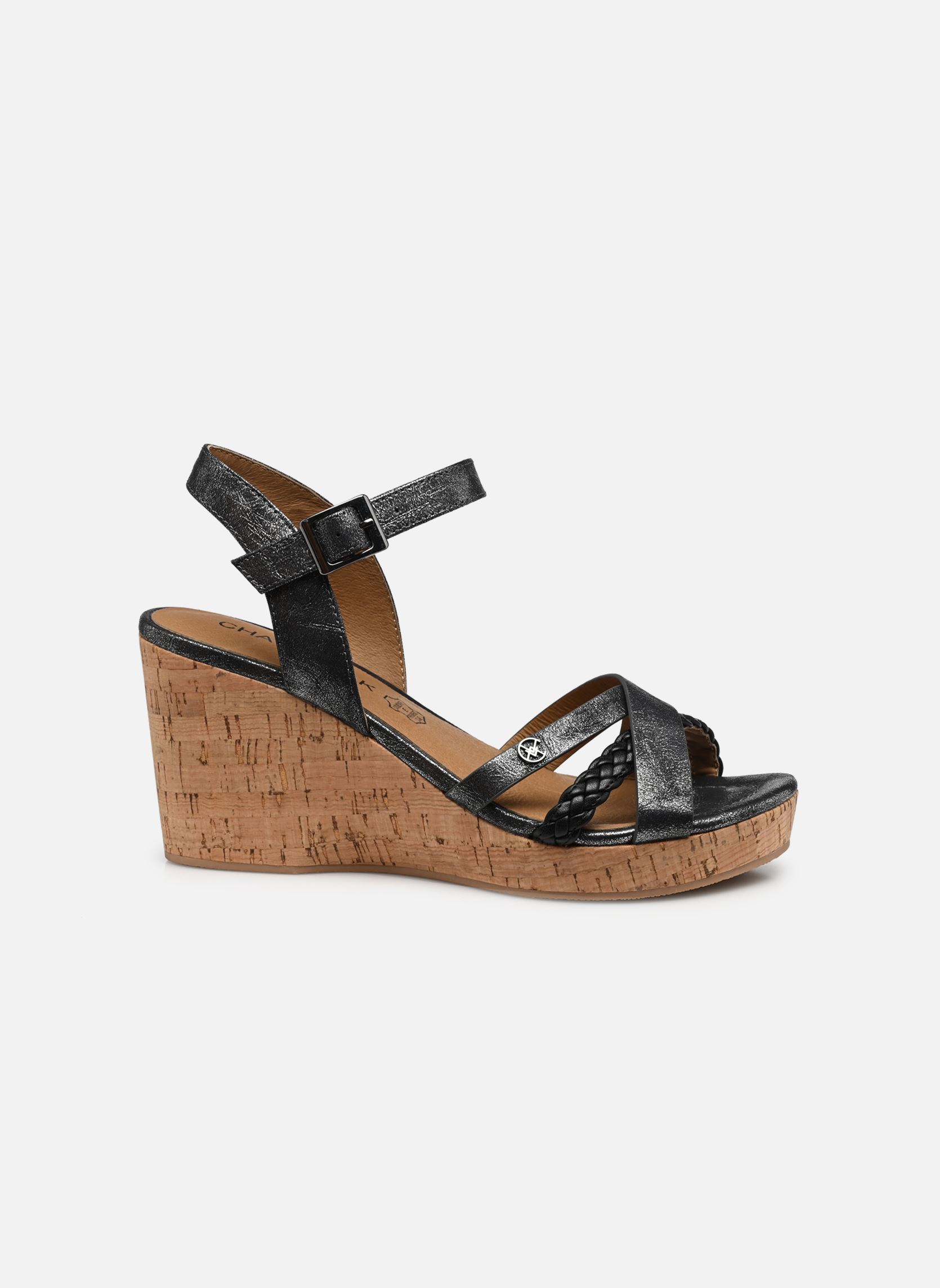 Keil- und Plateausandalen Tang damen schwarz Chattawak Keil- und Plateausandalen Tang damen schwarz Noir