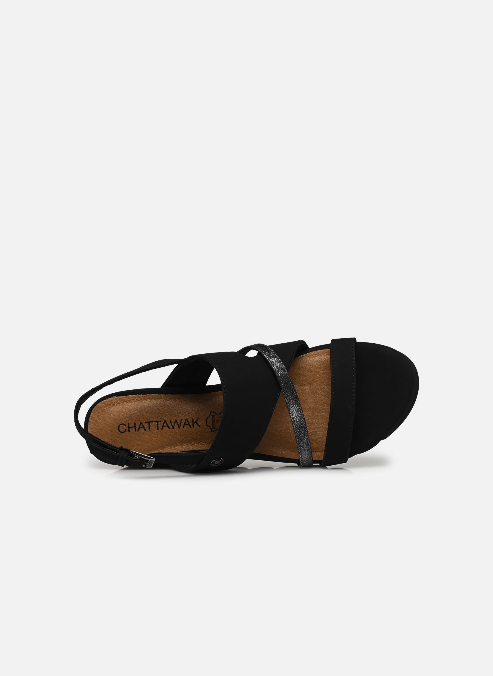 Keil- und Plateausandalen Moka damen schwarz Chattawak Keil- und Plateausandalen Moka damen schwarz Noir