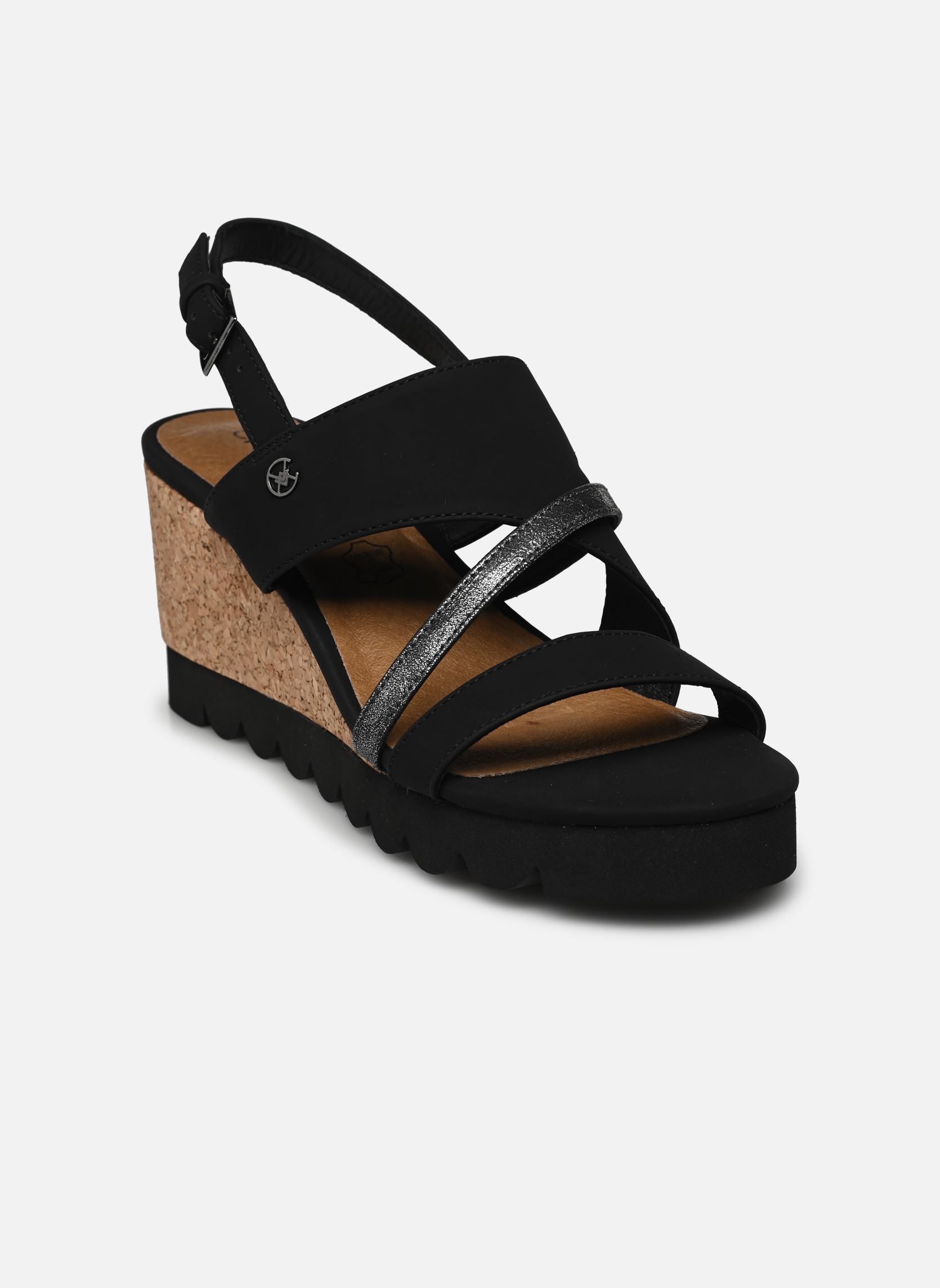 Keil- und Plateausandalen Moka damen schwarz Chattawak Keil- und Plateausandalen Moka damen schwarz Noir