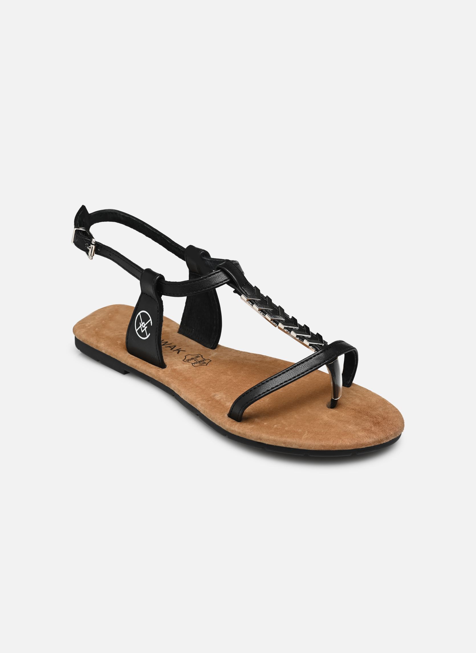 Flache Sandalen Rama damen schwarz Chattawak Flache Sandalen Rama damen schwarz Noir