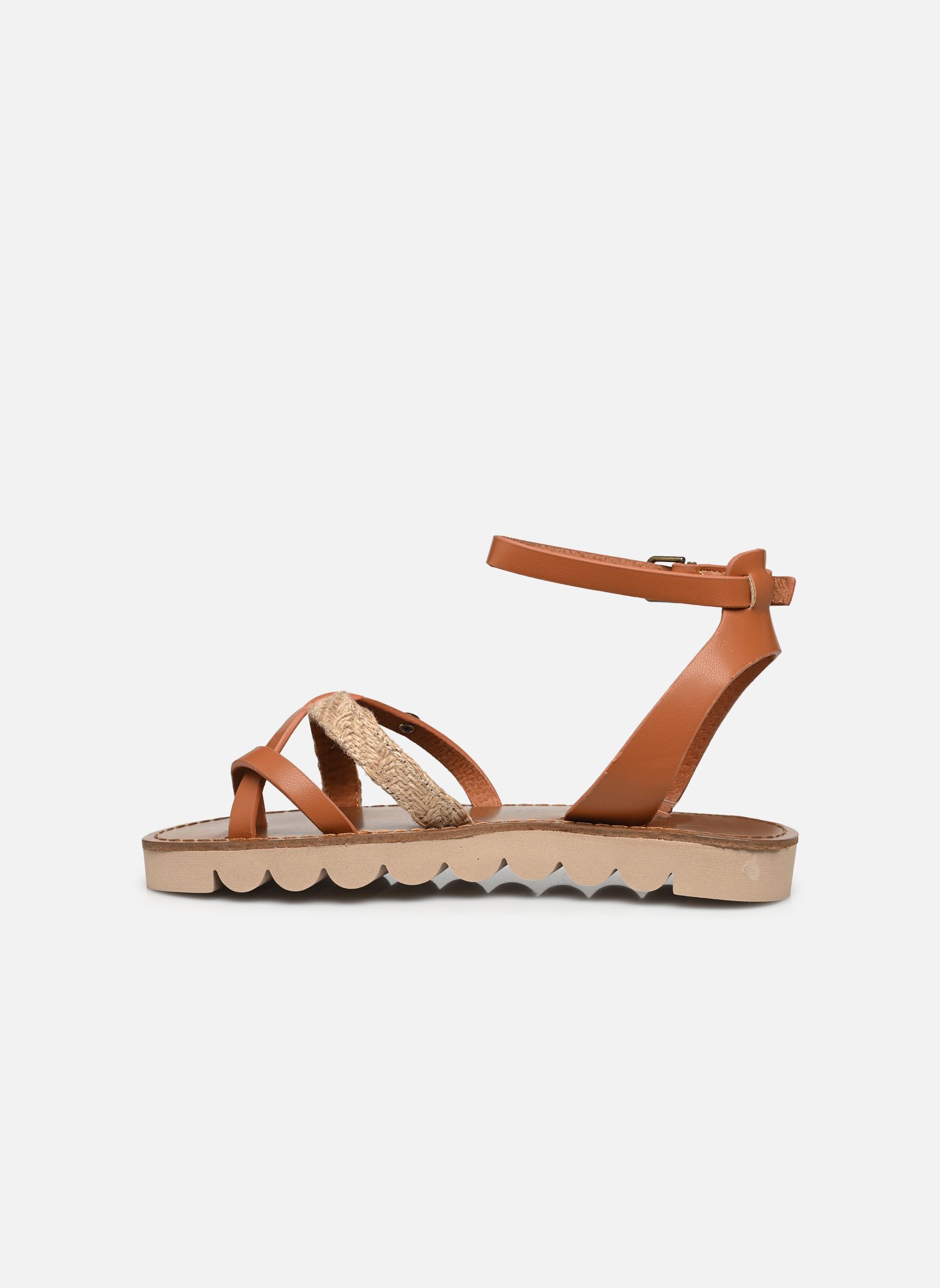 Chattawak Sandales plates Leia femme marron | Sarenza France