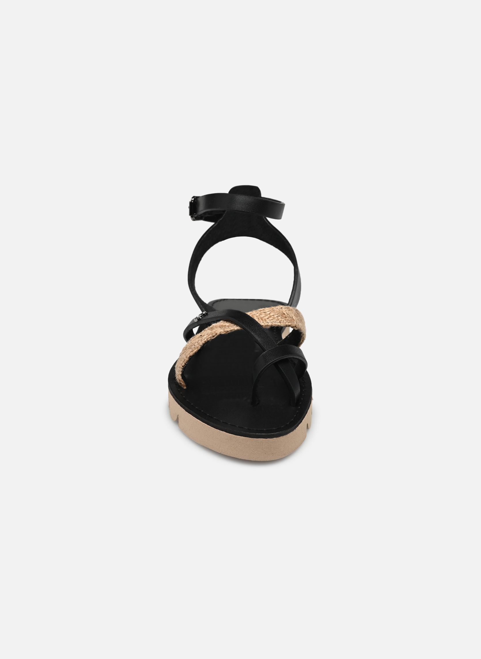 Flache Sandalen Leia damen schwarz Chattawak Flache Sandalen Leia damen schwarz Noir