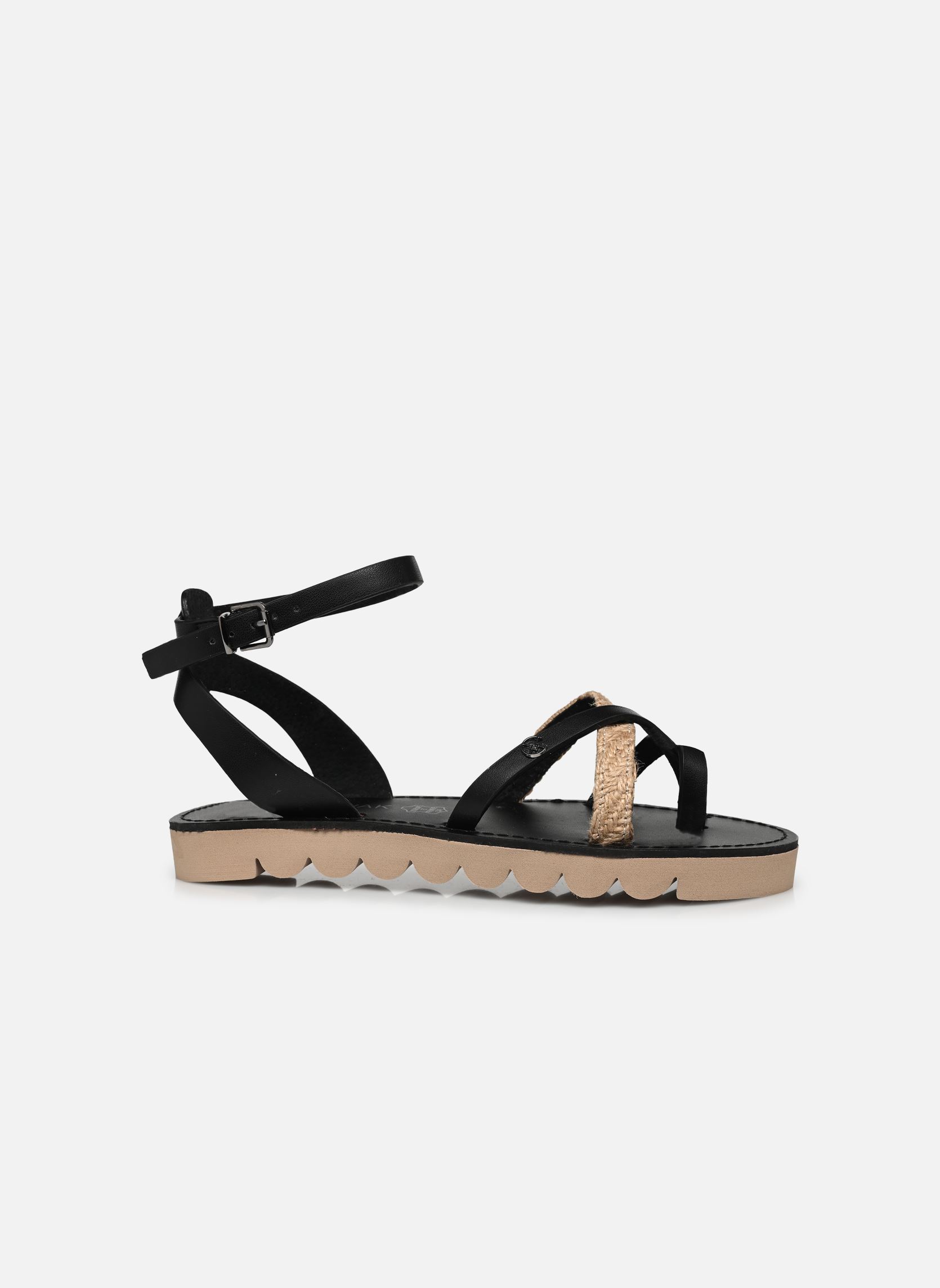 Flache Sandalen Leia damen schwarz Chattawak Flache Sandalen Leia damen schwarz Noir