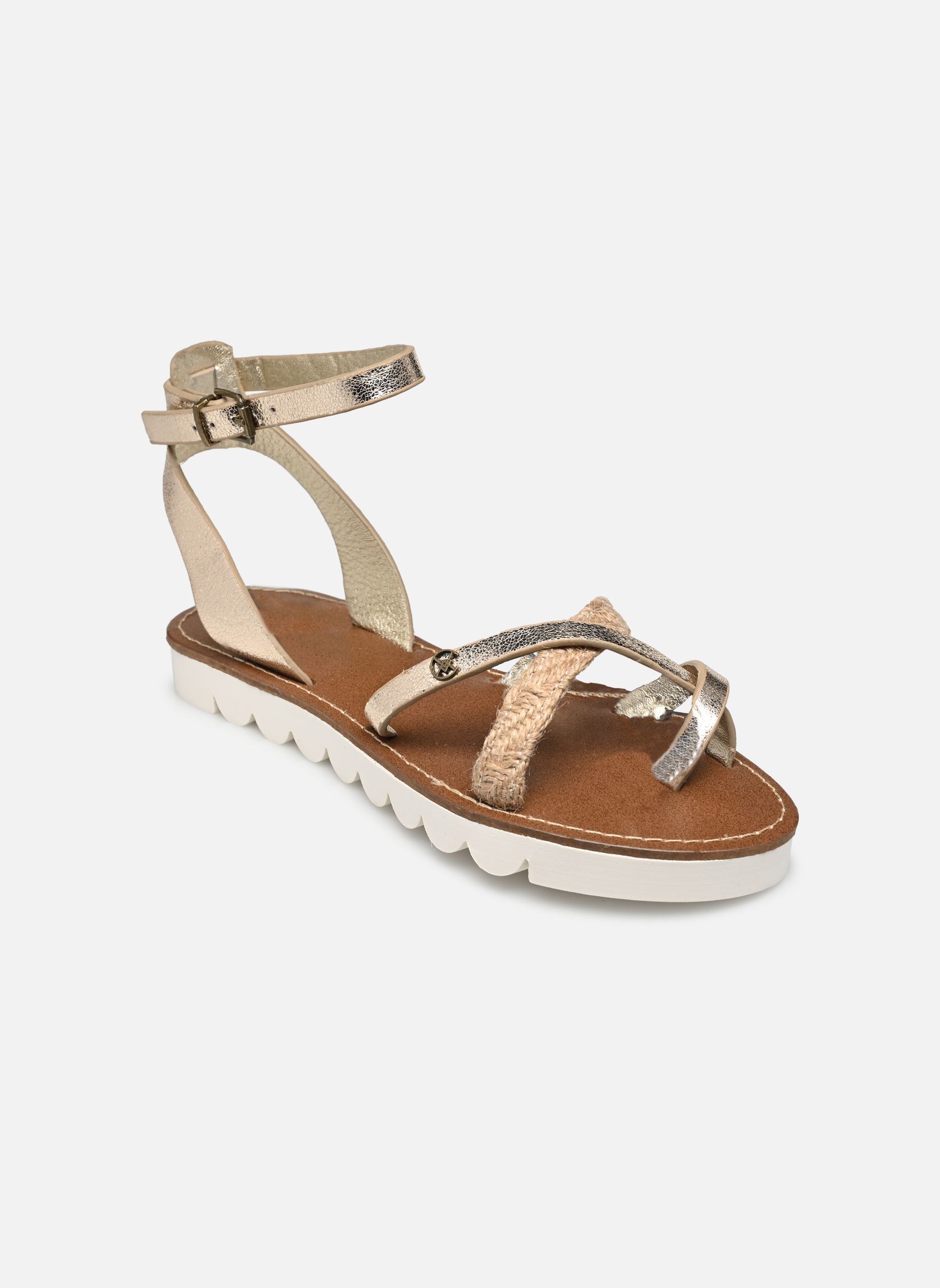 Sandalias planas Leia mujer oro y bronce Chattawak Sandalias planas Leia mujer oro y bronce Or
