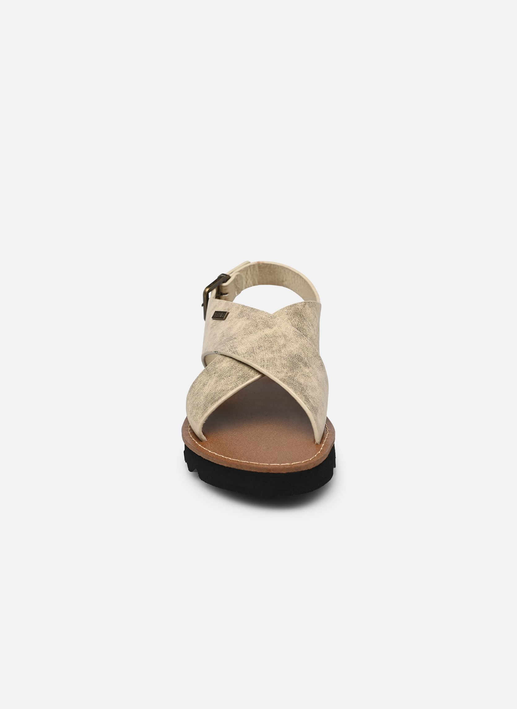 Sandalen met sleehak en plateau Taram dames goud en brons Chattawak Sandalen met sleehak en plateau Taram dames goud en brons OR