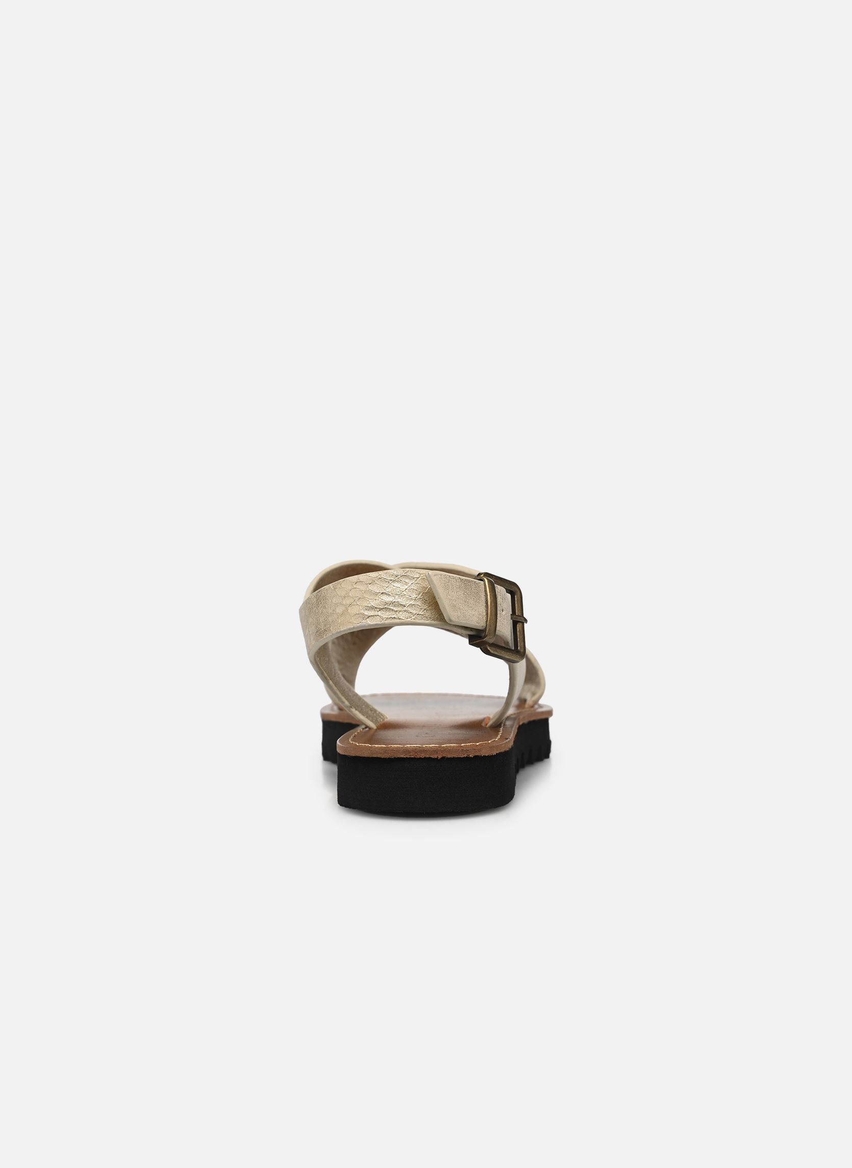 Sandalen met sleehak en plateau Taram dames goud en brons Chattawak Sandalen met sleehak en plateau Taram dames goud en brons OR