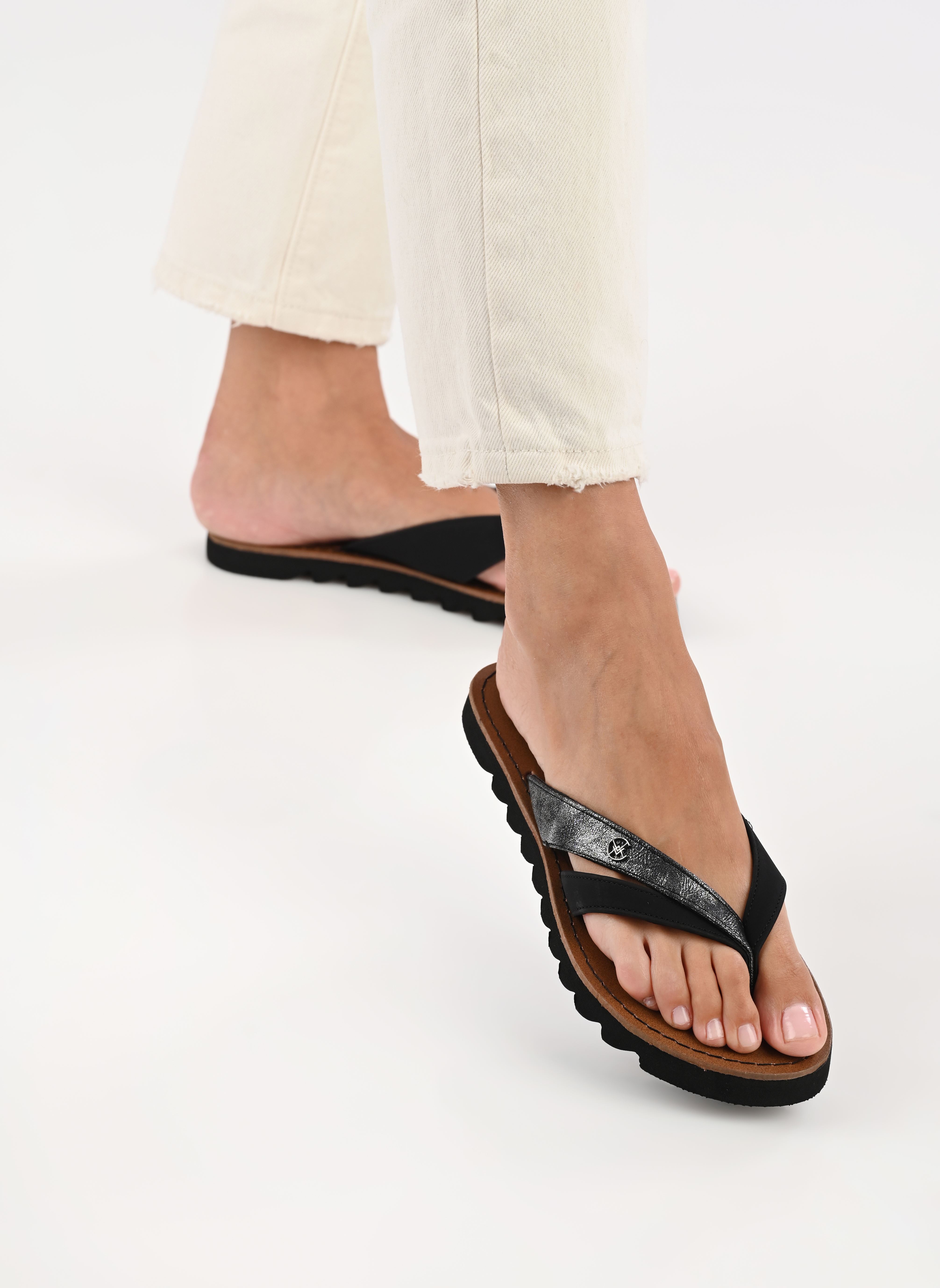 Slippers Alba dames zwart Chattawak Slippers Alba dames zwart Noir