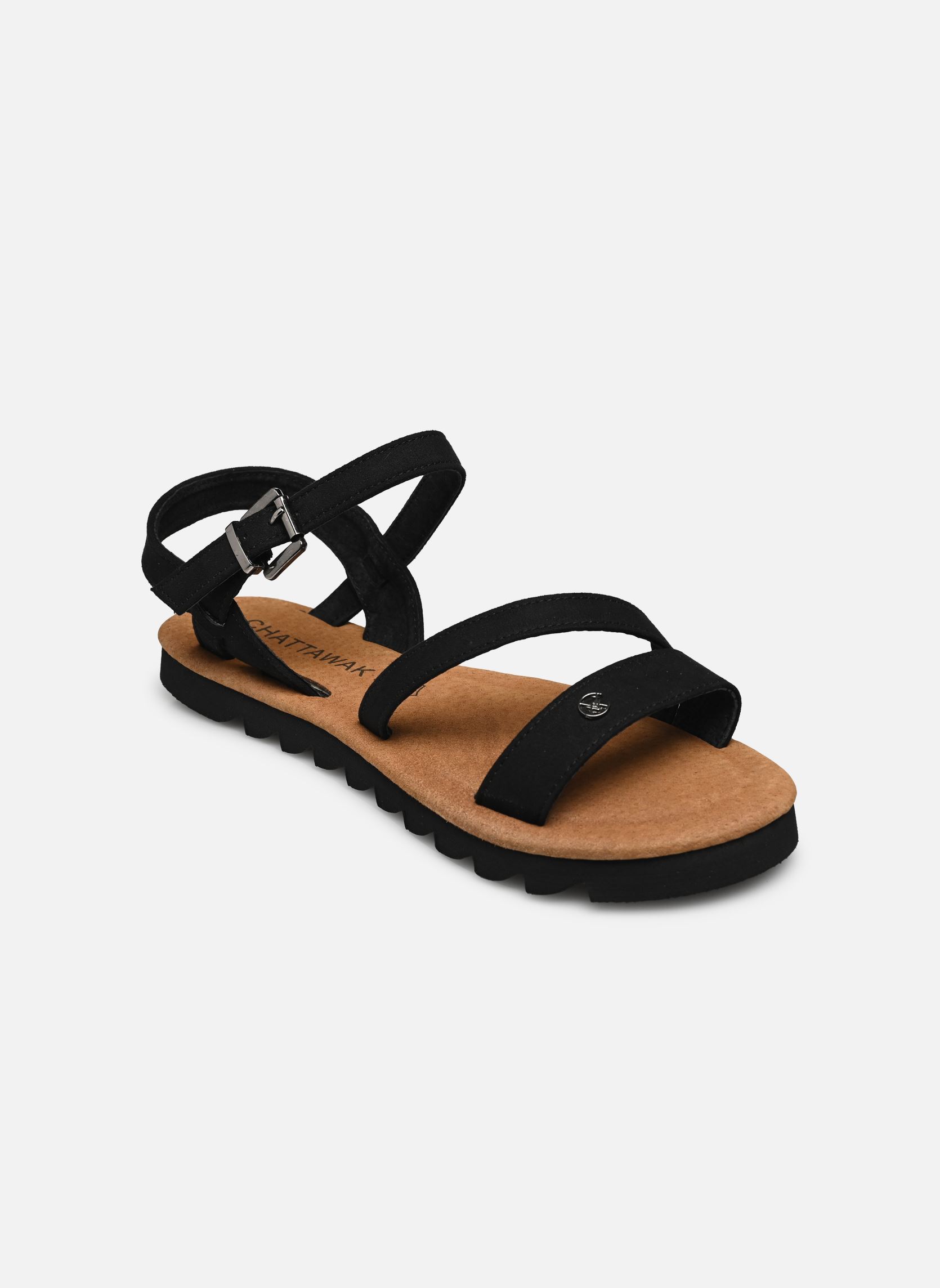 Sandales compensées et plateformes Depok femme noir Chattawak Sandales compensées et plateformes Depok femme noir Noir