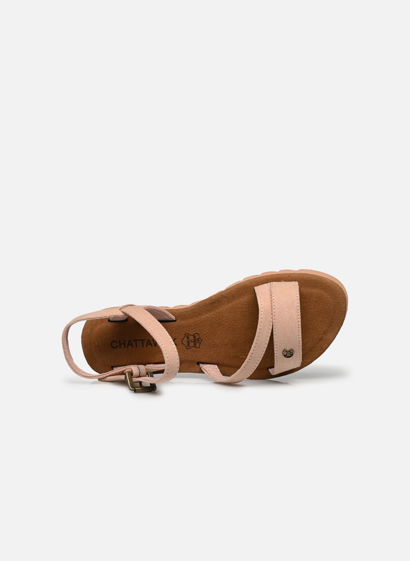 Sandalen met sleehak en plateau Depok dames beige Chattawak Sandalen met sleehak en plateau Depok dames beige Nude