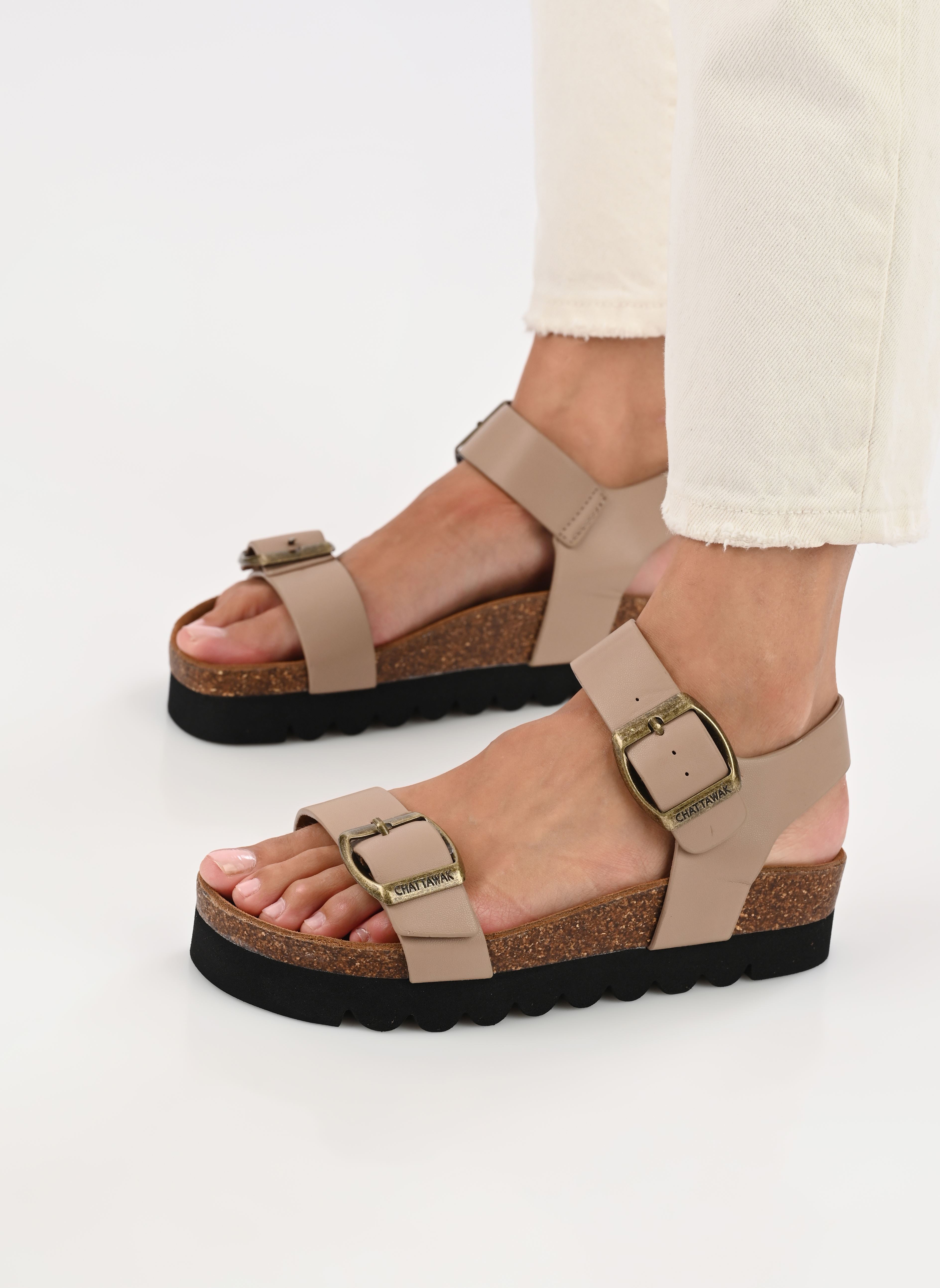 Sandales Luna femme beige Chattawak Sandales Luna femme beige Taupe