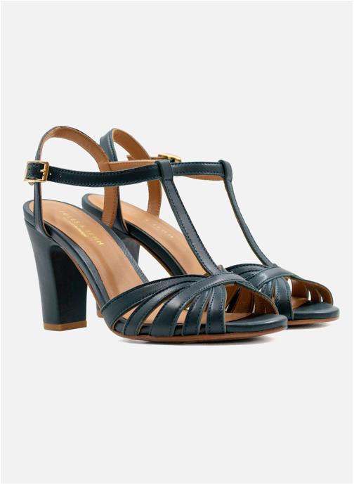 JULES & JENN Sandales Sandales talon brides cuir lisse vert femme vert
