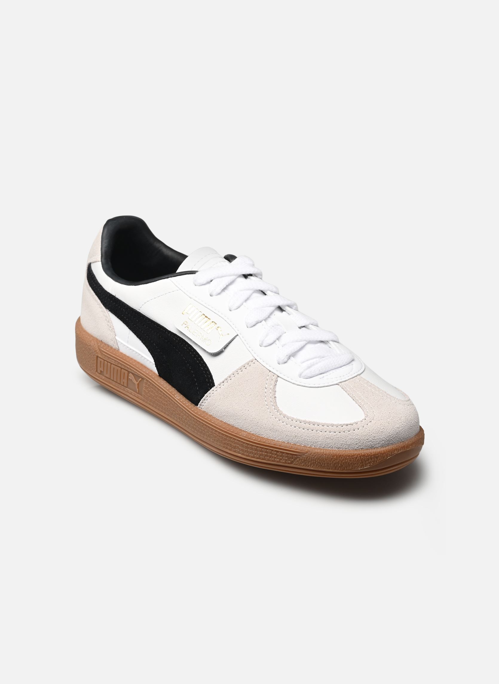 Sneakers Palermo Lth M heren wit Puma Sneakers Palermo Lth M heren wit PUMA White-Vapor Gray-Gum