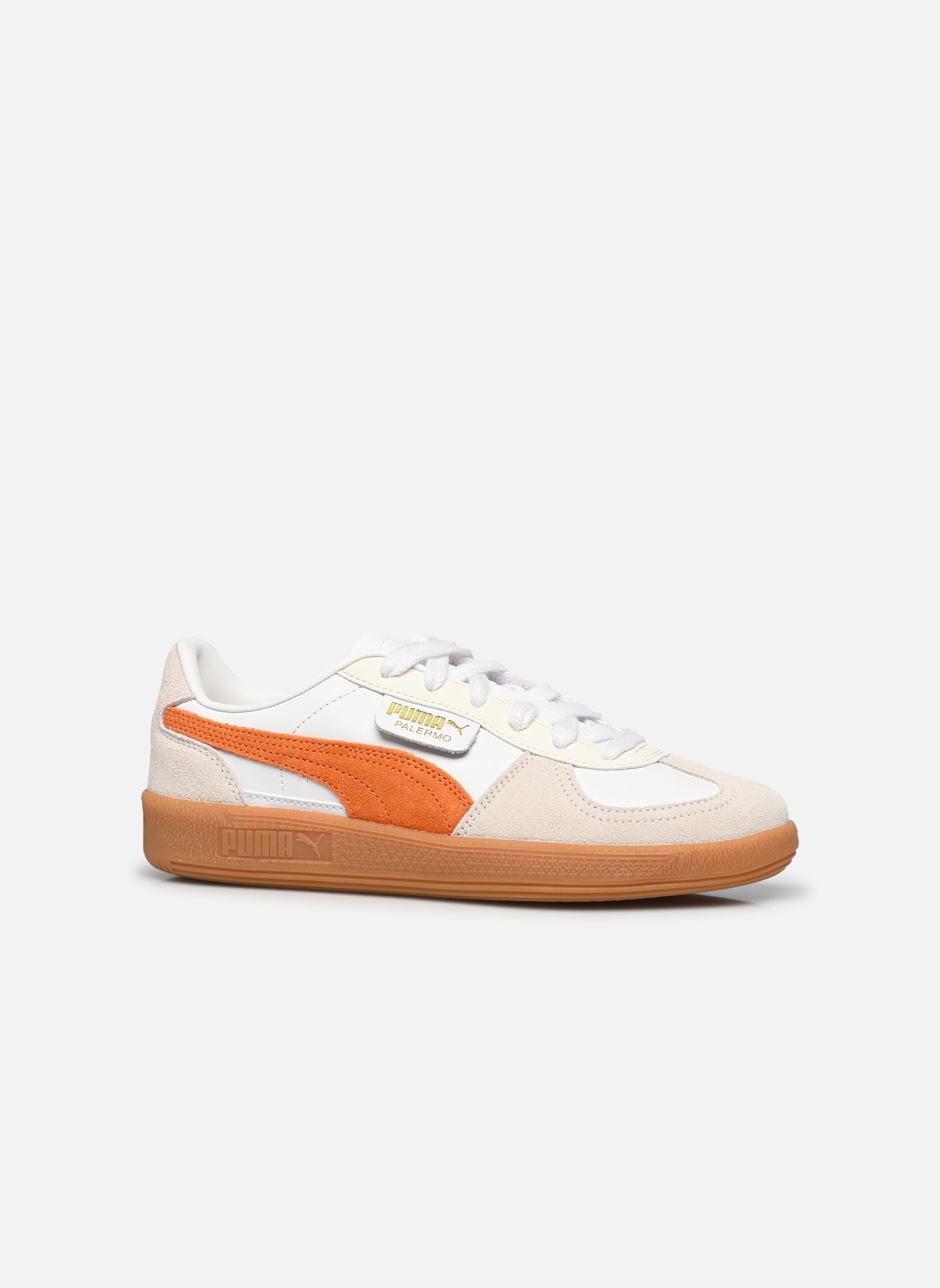 Sneakers Palermo Lth M heren wit Puma Sneakers Palermo Lth M heren wit PUMA WHITE-WARM WHITE-ORANGE G