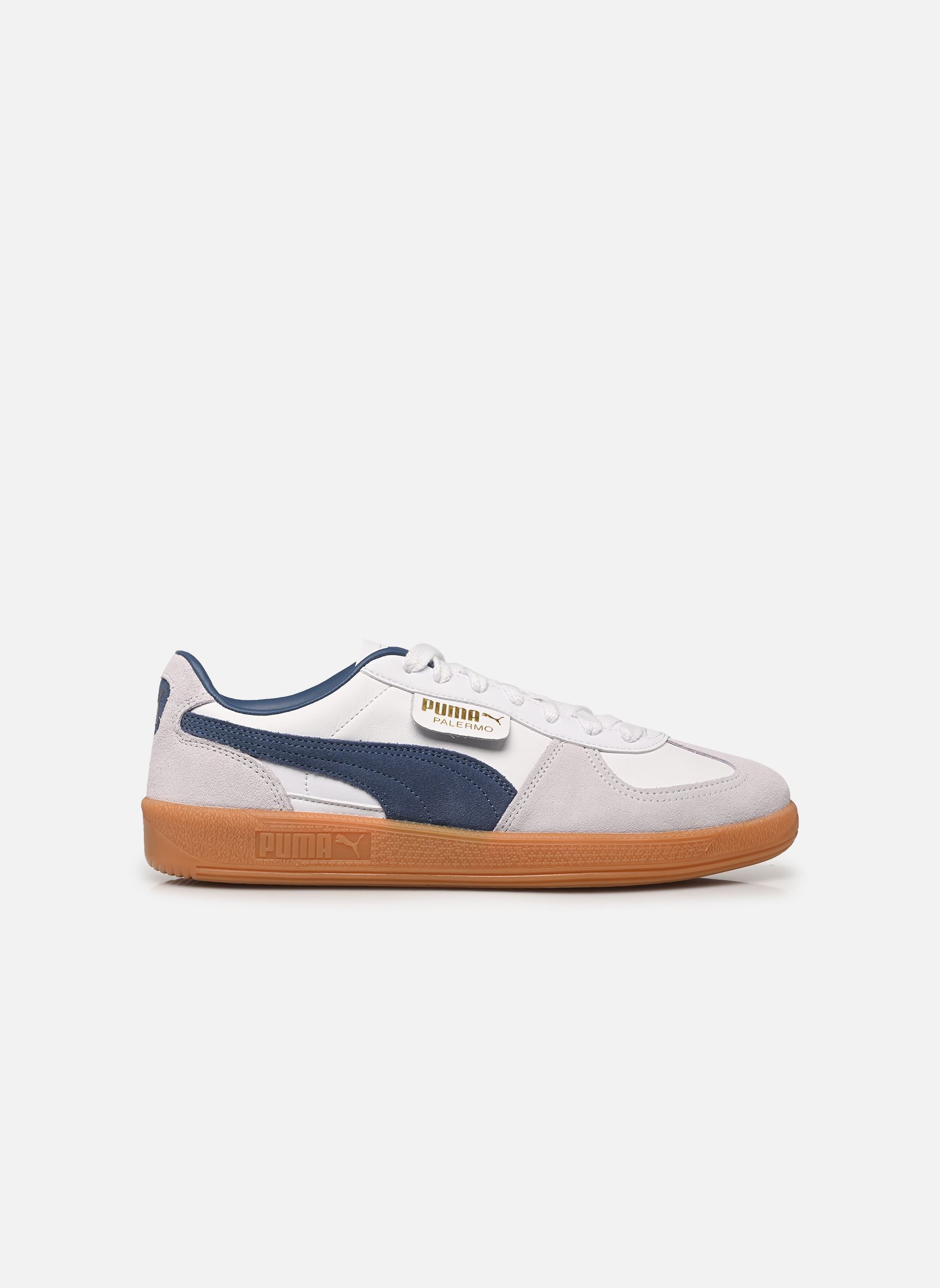 Sneakers Palermo Lth M heren wit Puma Sneakers Palermo Lth M heren wit PUMA WHITE-DARK INDIGO