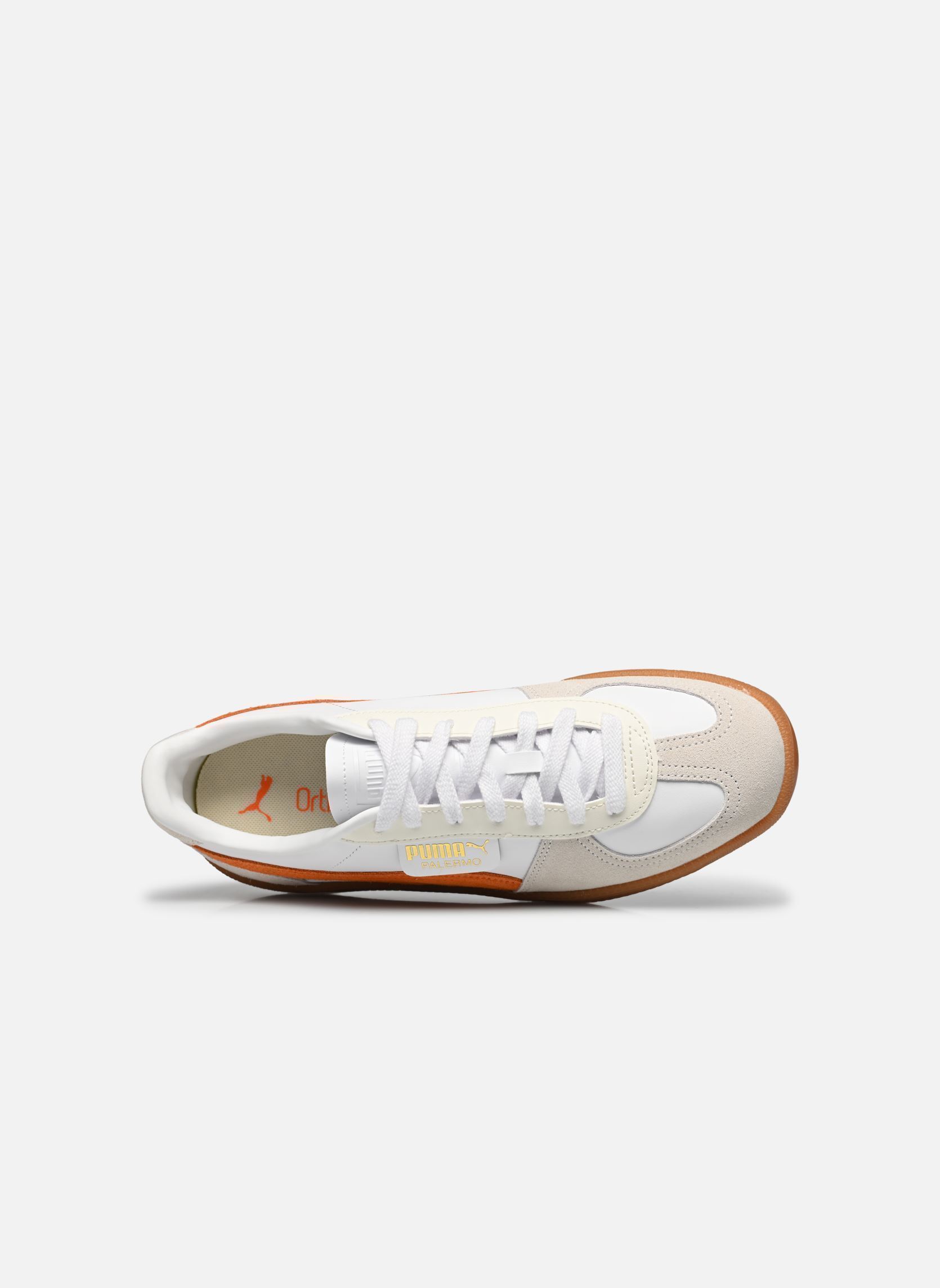Baskets Palermo Lth Wns femme blanc Puma Baskets Palermo Lth Wns femme blanc PUMA WHITE-WARM WHITE-ORANGE G