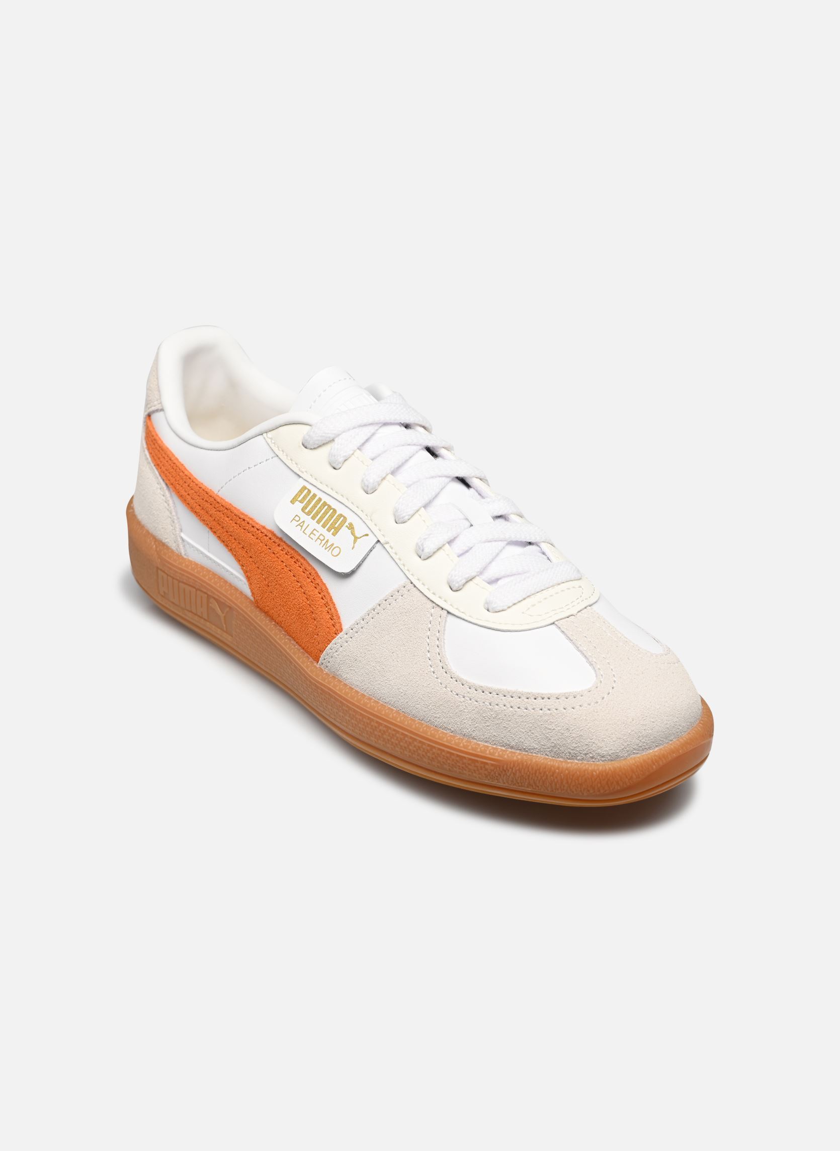 Baskets Palermo Lth Wns femme blanc Puma Baskets Palermo Lth Wns femme blanc PUMA WHITE-WARM WHITE-ORANGE G