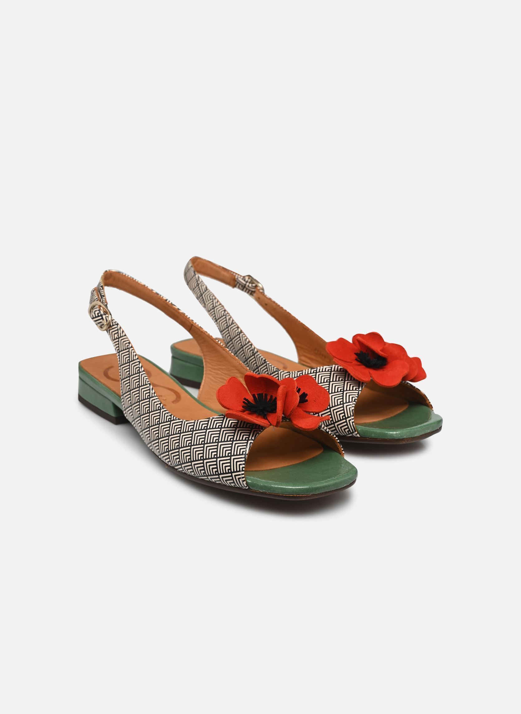 Sandales plates Tayda femme multicolore Chie Mihara Sandales plates Tayda femme multicolore Espiga Negro Ante Orange Sucre