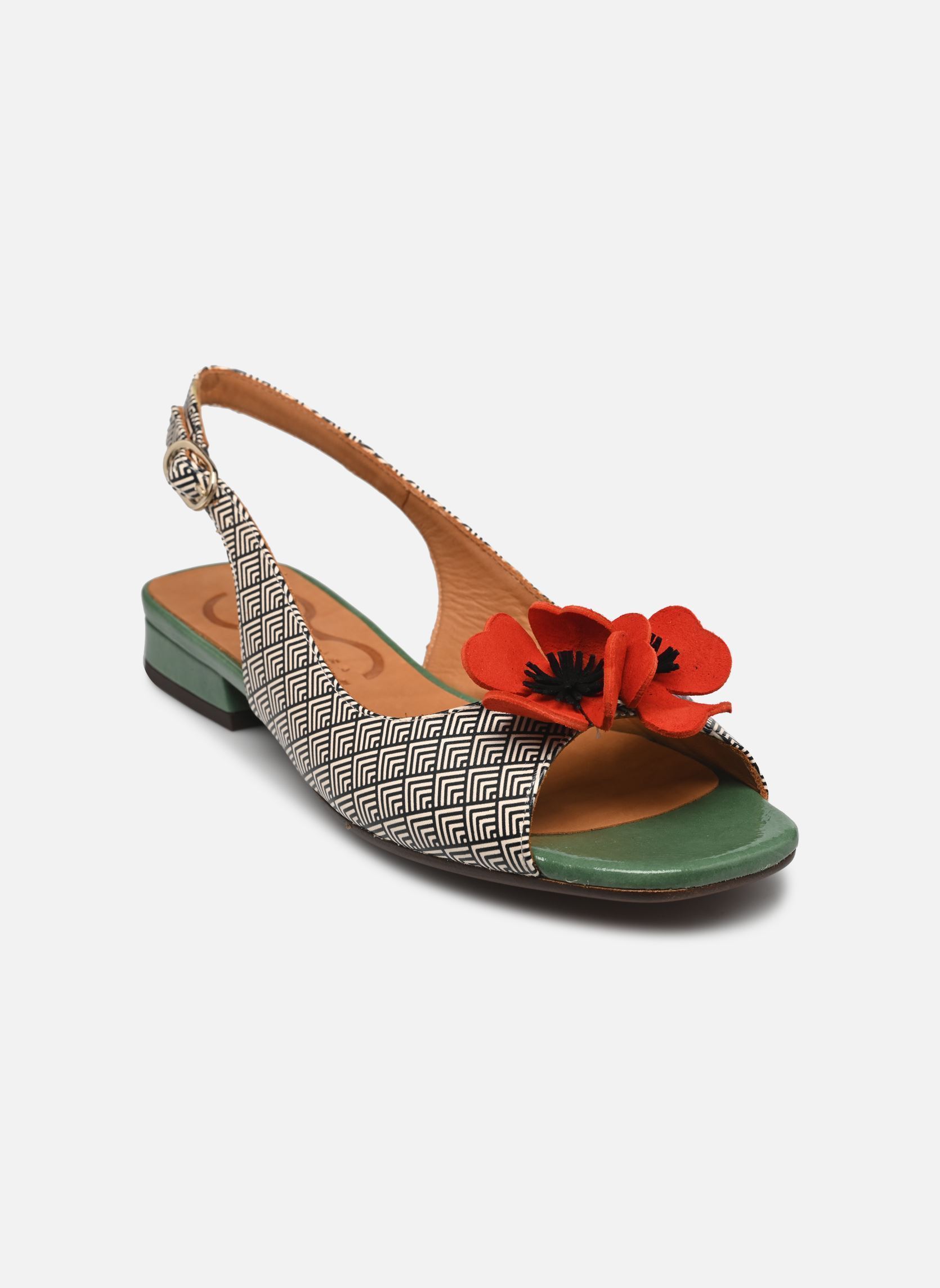 Sandales plates Tayda femme multicolore Chie Mihara Sandales plates Tayda femme multicolore Espiga Negro Ante Orange Sucre