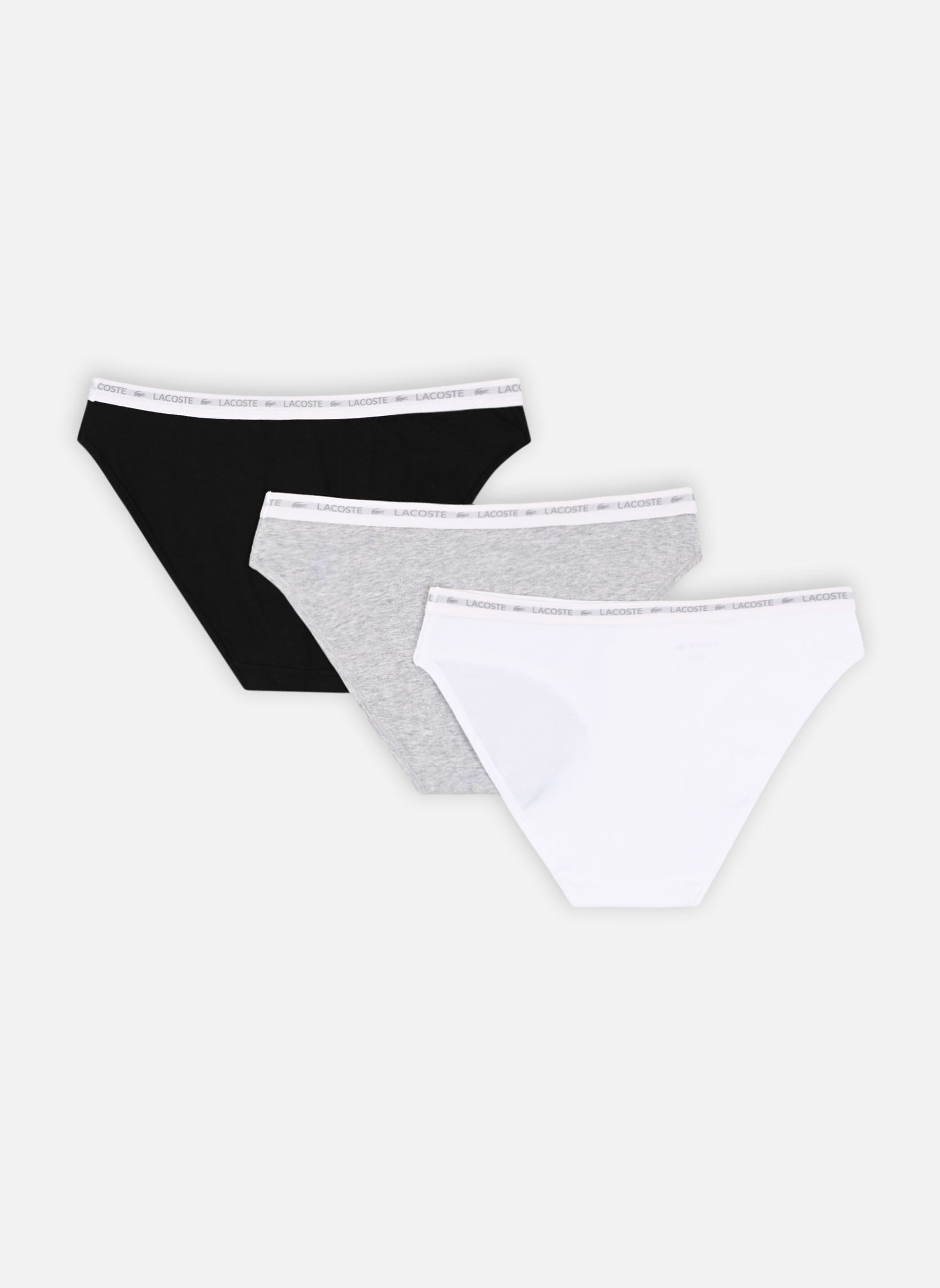 Shortys Lot de 3 culottes 8F1338 femme multicolore Lacoste Shortys Lot de 3 culottes 8F1338 femme multicolore NOIR/BLANC/ARGENT-CHINE