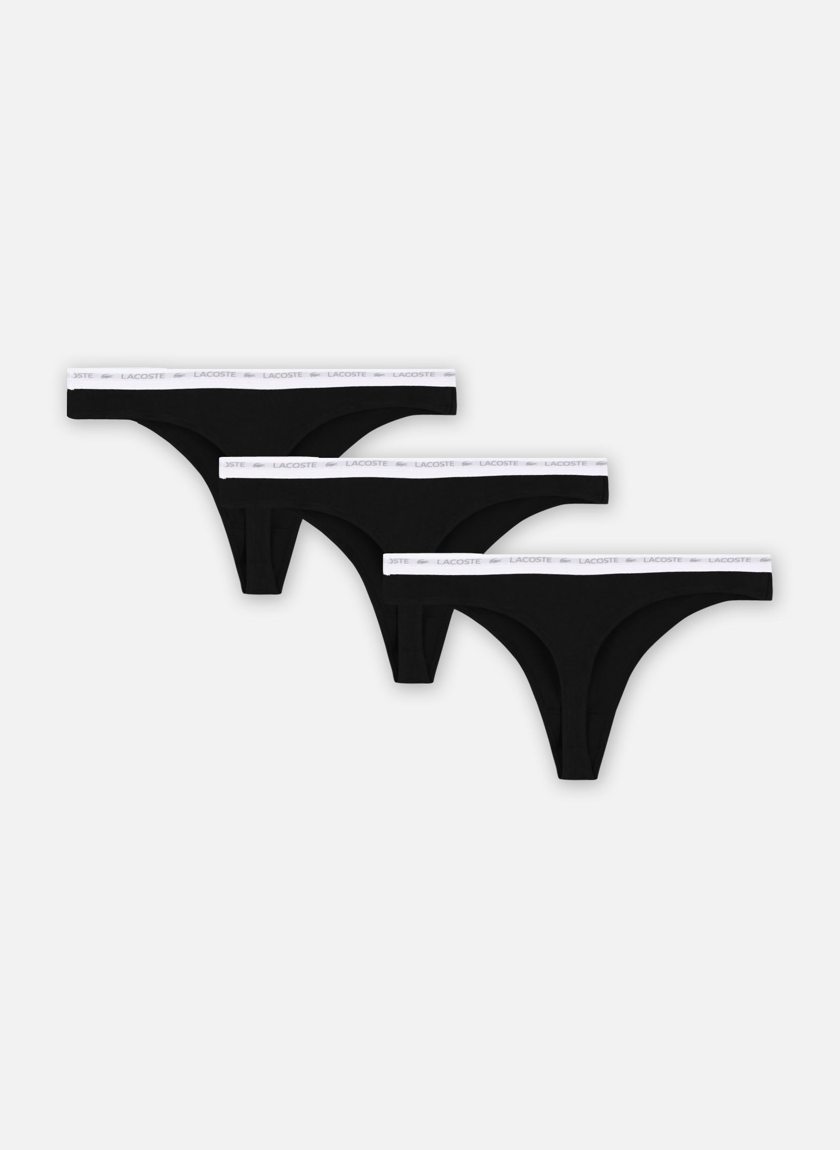 Boyshorts Lot de 3 strings 8F1341 dames zwart Lacoste Boyshorts Lot de 3 strings 8F1341 dames zwart NOIR