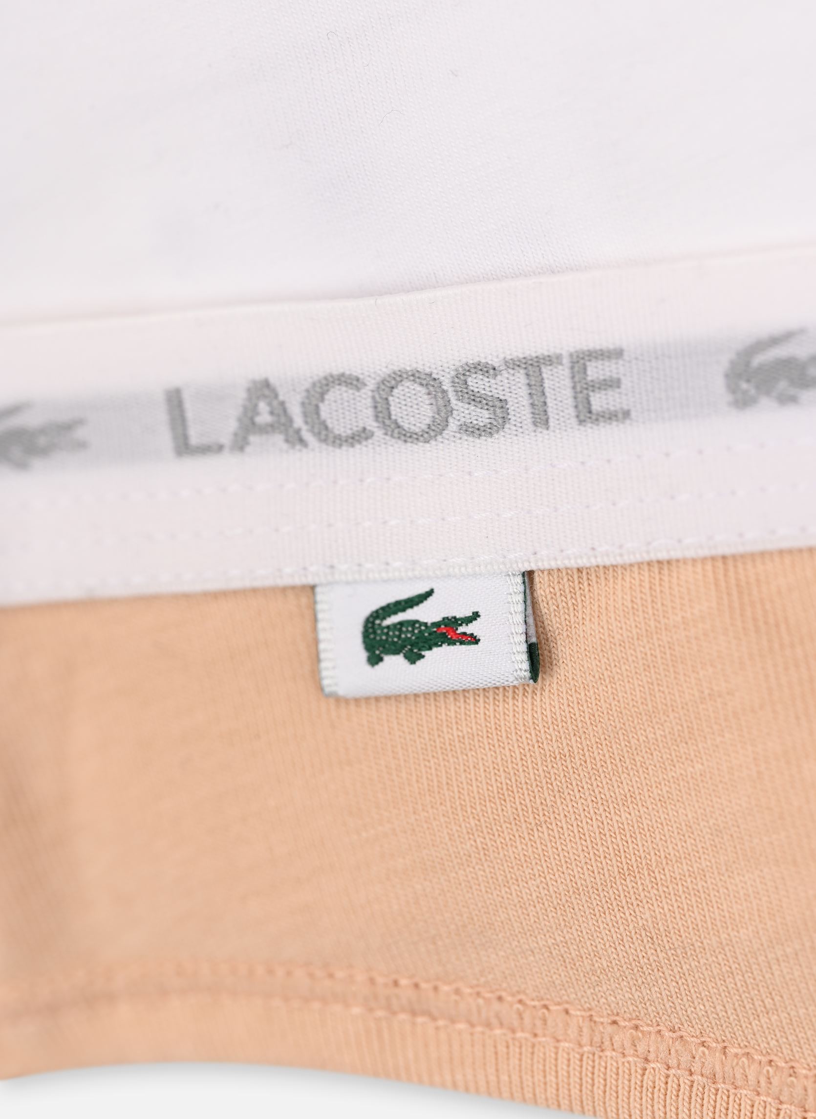 Shortys Lot de 3 strings 8F1341 femme multicolore Lacoste Shortys Lot de 3 strings 8F1341 femme multicolore BISCUIT/BLANC-SOIR