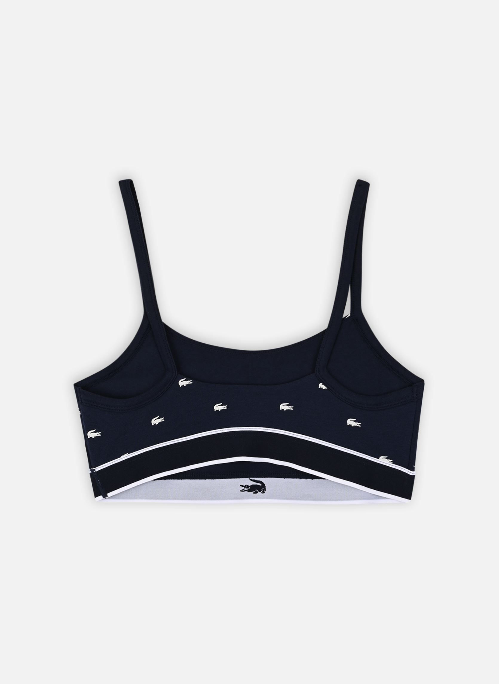 Lingerie sport Brassière IF8183 femme bleu Lacoste Lingerie sport Brassière IF8183 femme bleu MARINE/BLANC