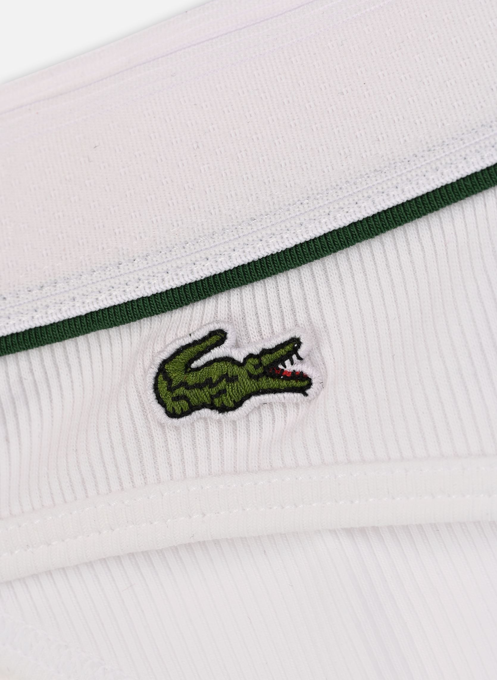 Shortys Culotte en coton 8F8606 femme blanc Lacoste Shortys Culotte en coton 8F8606 femme blanc BLANC/VERT