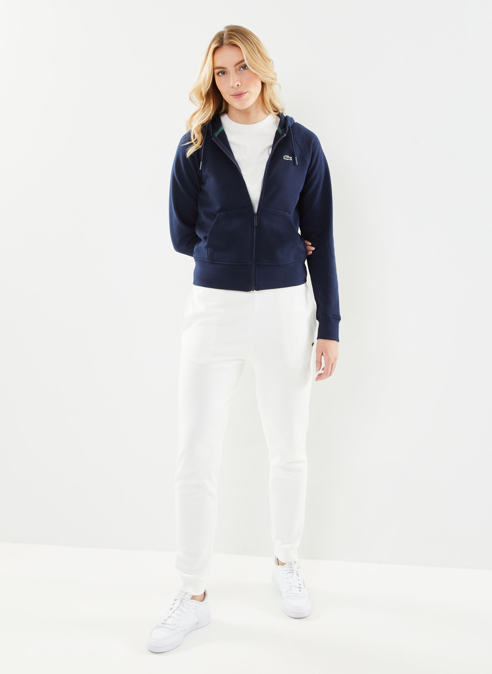 Felpe con zip Hoodie Zippé SF9213 donna blu Lacoste Felpe con zip Hoodie Zippé SF9213 donna blu MARINE
