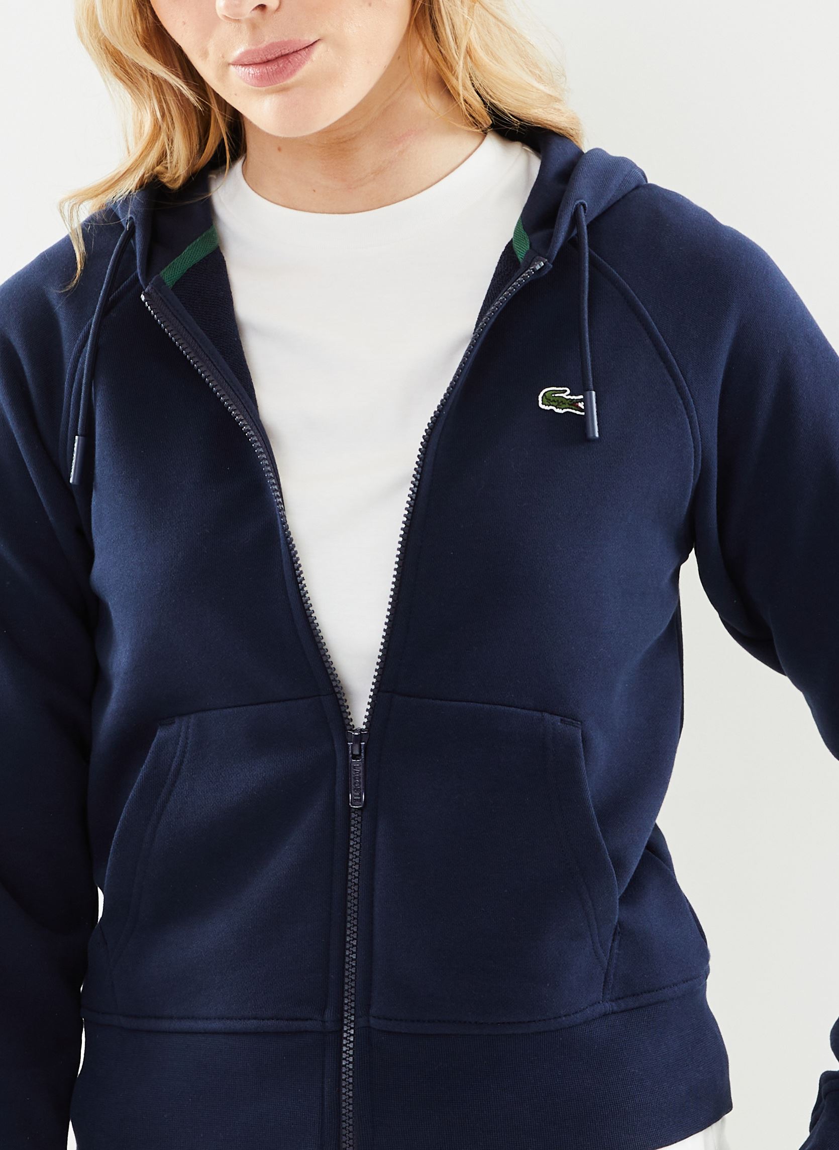 Felpe con zip Hoodie Zippé SF9213 donna blu Lacoste Felpe con zip Hoodie Zippé SF9213 donna blu MARINE