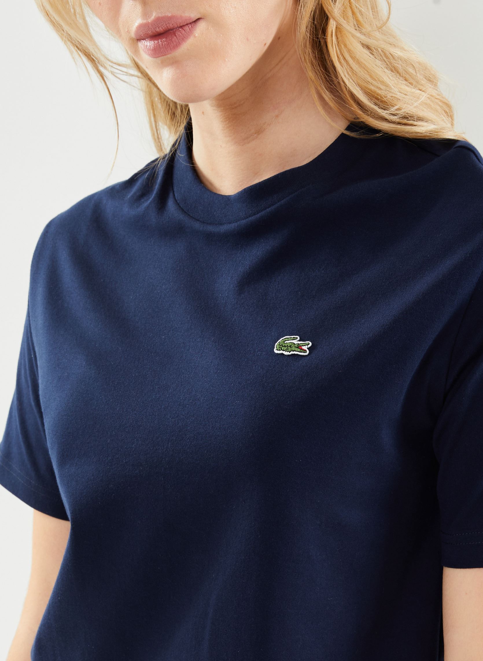 Tee-shirts manches courtes Tee Shirt TF7215 femme bleu Lacoste Tee-shirts manches courtes Tee Shirt TF7215 femme bleu MARINE