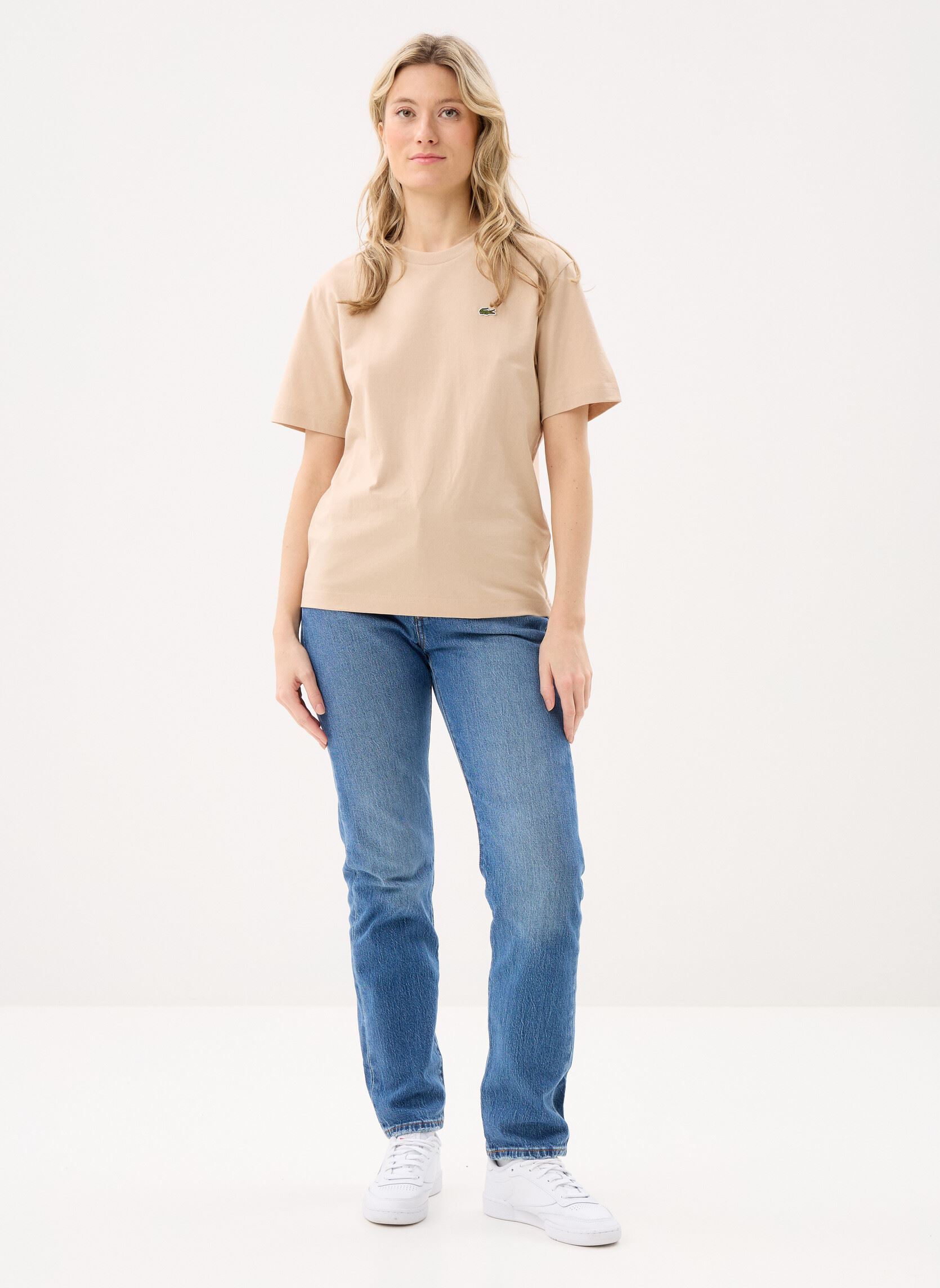 Kurzarm-T-Shirts Tee Shirt TF7215 damen beige Lacoste Kurzarm-T-Shirts Tee Shirt TF7215 damen beige LIONNE