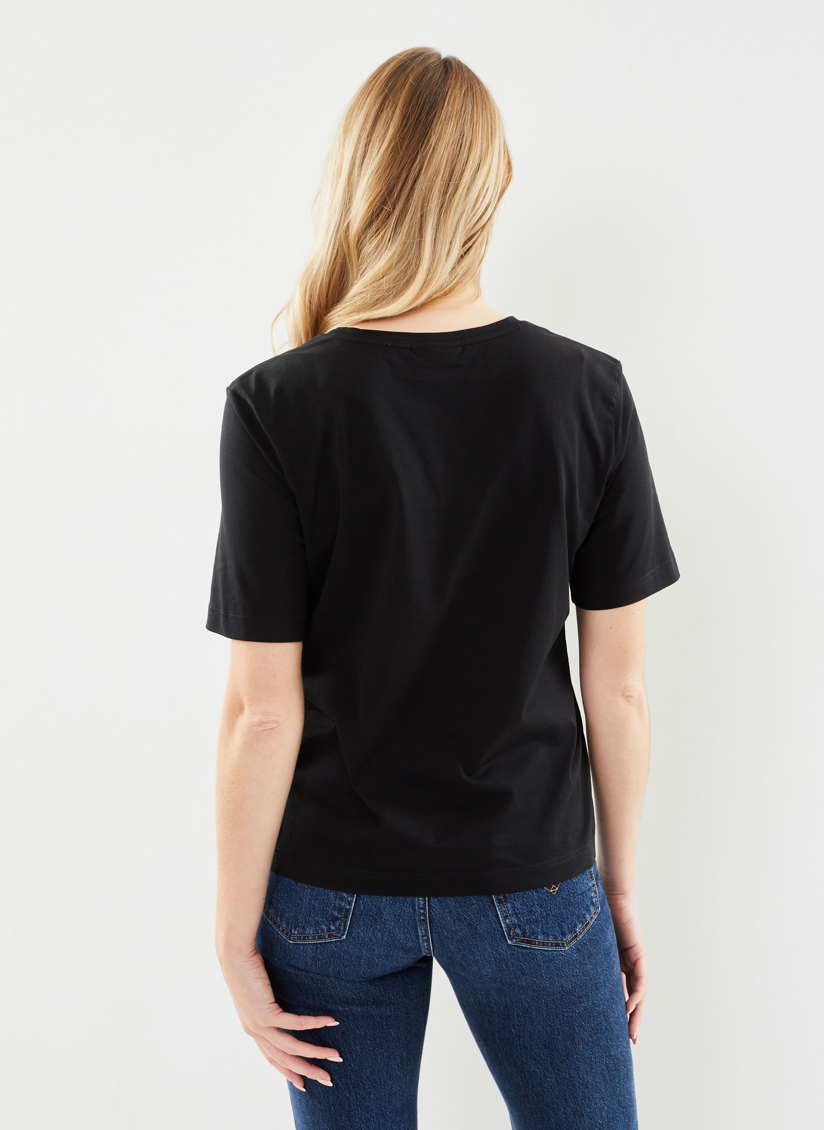 Kurzarm-T-Shirts Tee Shirt col V TF7300 damen schwarz Lacoste Kurzarm-T-Shirts Tee Shirt col V TF7300 damen schwarz NOIR