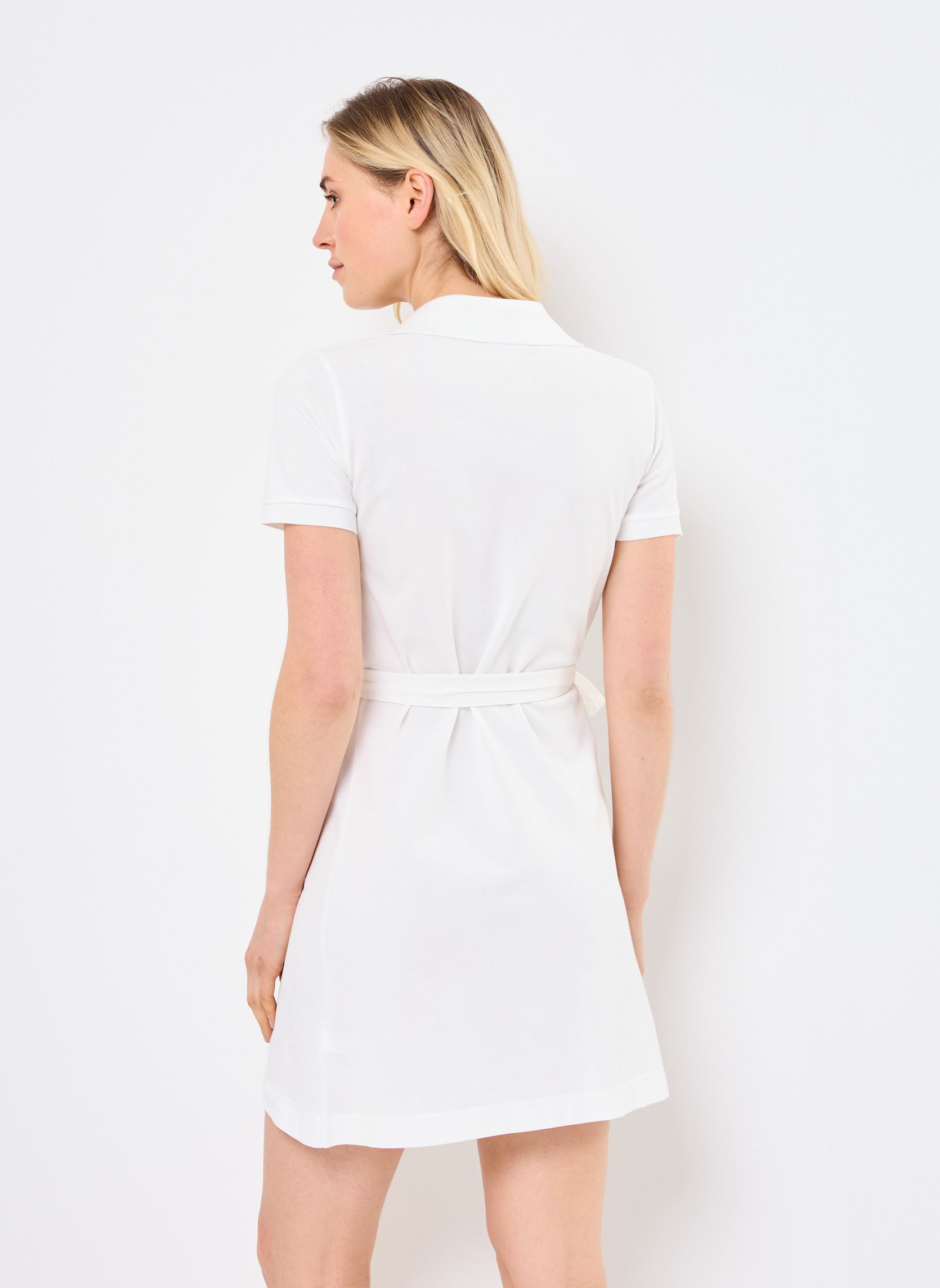 Abiti Robe Portefeuille EF7252 donna bianco Lacoste Abiti Robe Portefeuille EF7252 donna bianco FARINE
