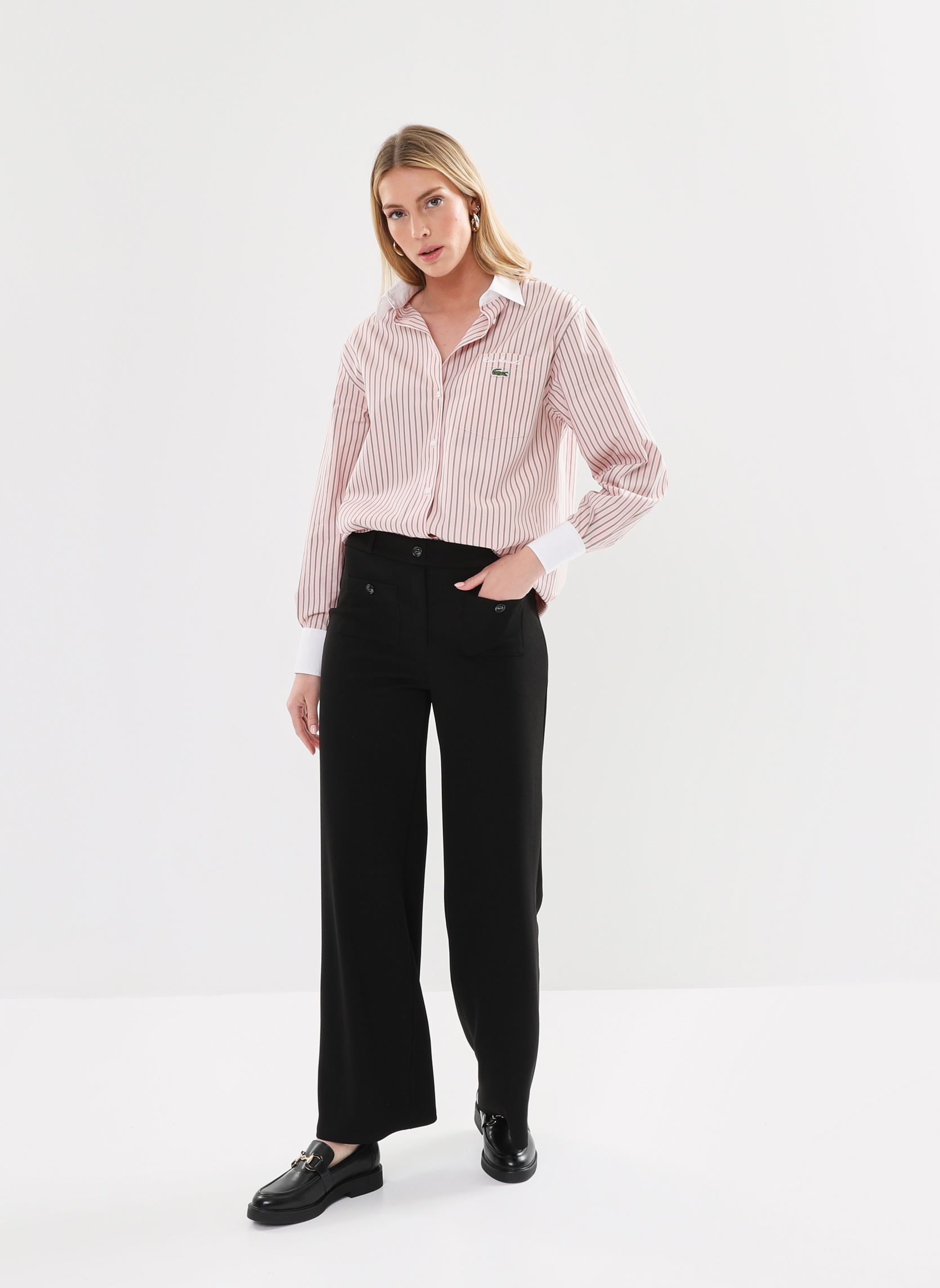 Chemises manches longues Chemise à Rayures CF6951 femme rose Lacoste Chemises manches longues Chemise à Rayures CF6951 femme rose NYMPHEA/BLANC-NOIR-CROISS
