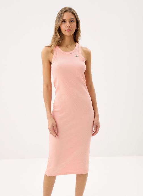 Lacoste Lange jurken Robe Longue EF5512 dames roze