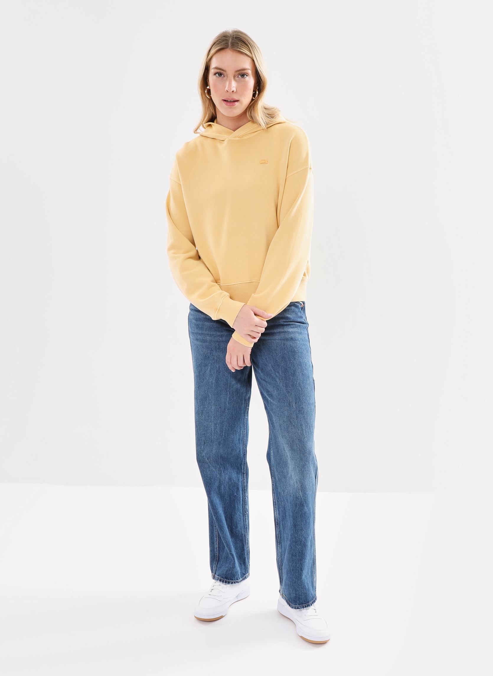 Sweats à capuche Hoodie SF8253 femme jaune Lacoste Sweats à capuche Hoodie SF8253 femme jaune ECO GOLDEN HAZE