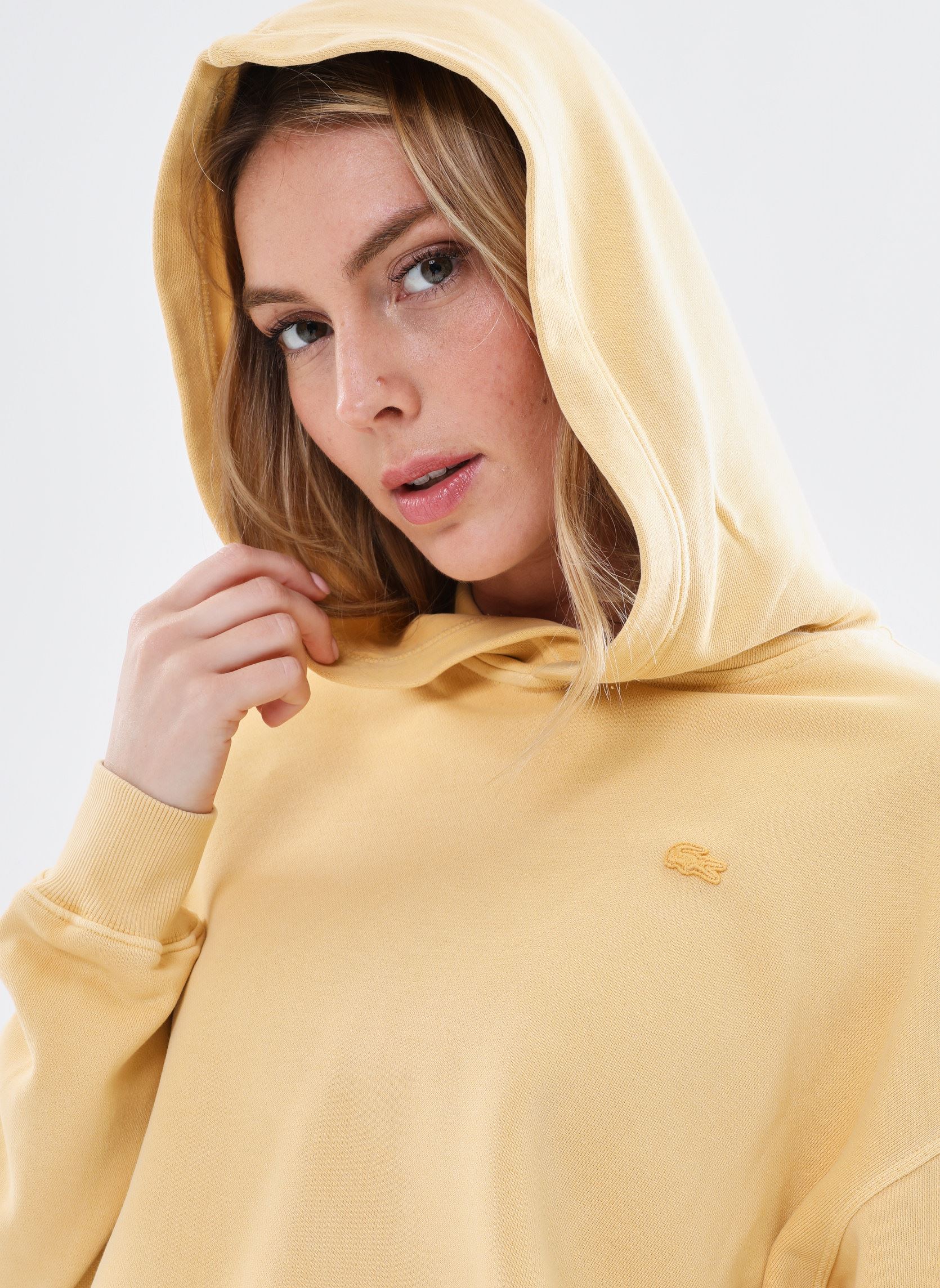 Sweats à capuche Hoodie SF8253 femme jaune Lacoste Sweats à capuche Hoodie SF8253 femme jaune ECO GOLDEN HAZE