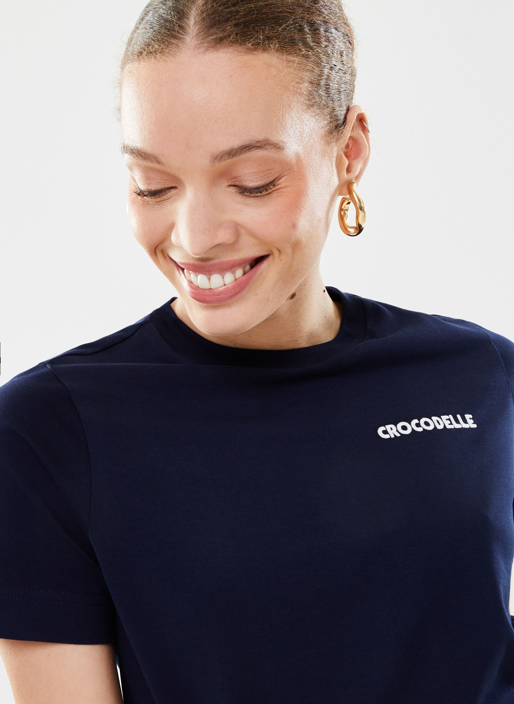 Tee-shirts manches courtes Tee Shirt TF7267 femme bleu Lacoste Tee-shirts manches courtes Tee Shirt TF7267 femme bleu MARINE