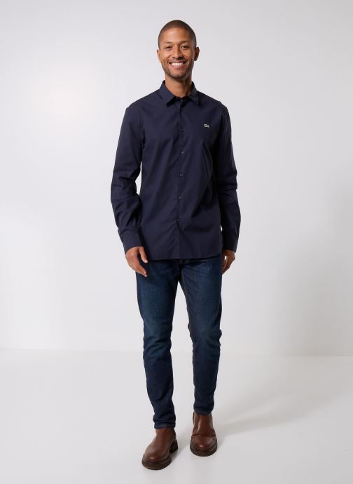 Lacoste Hemden Chemise slim fit CH5620 herren schwarz