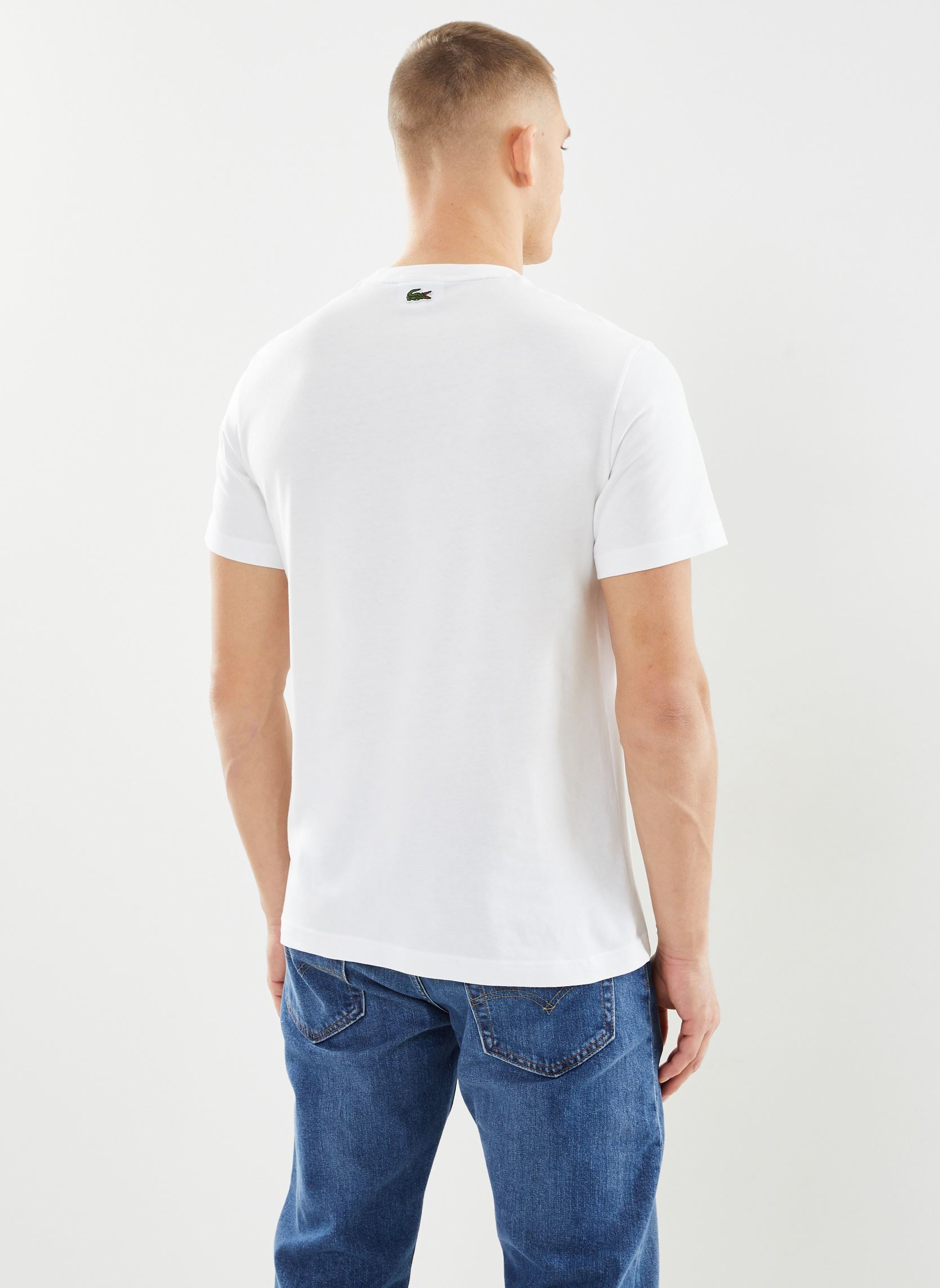 Tee-shirts manches courtes Tee Shirt TH1147 homme blanc Lacoste Tee-shirts manches courtes Tee Shirt TH1147 homme blanc BLANC
