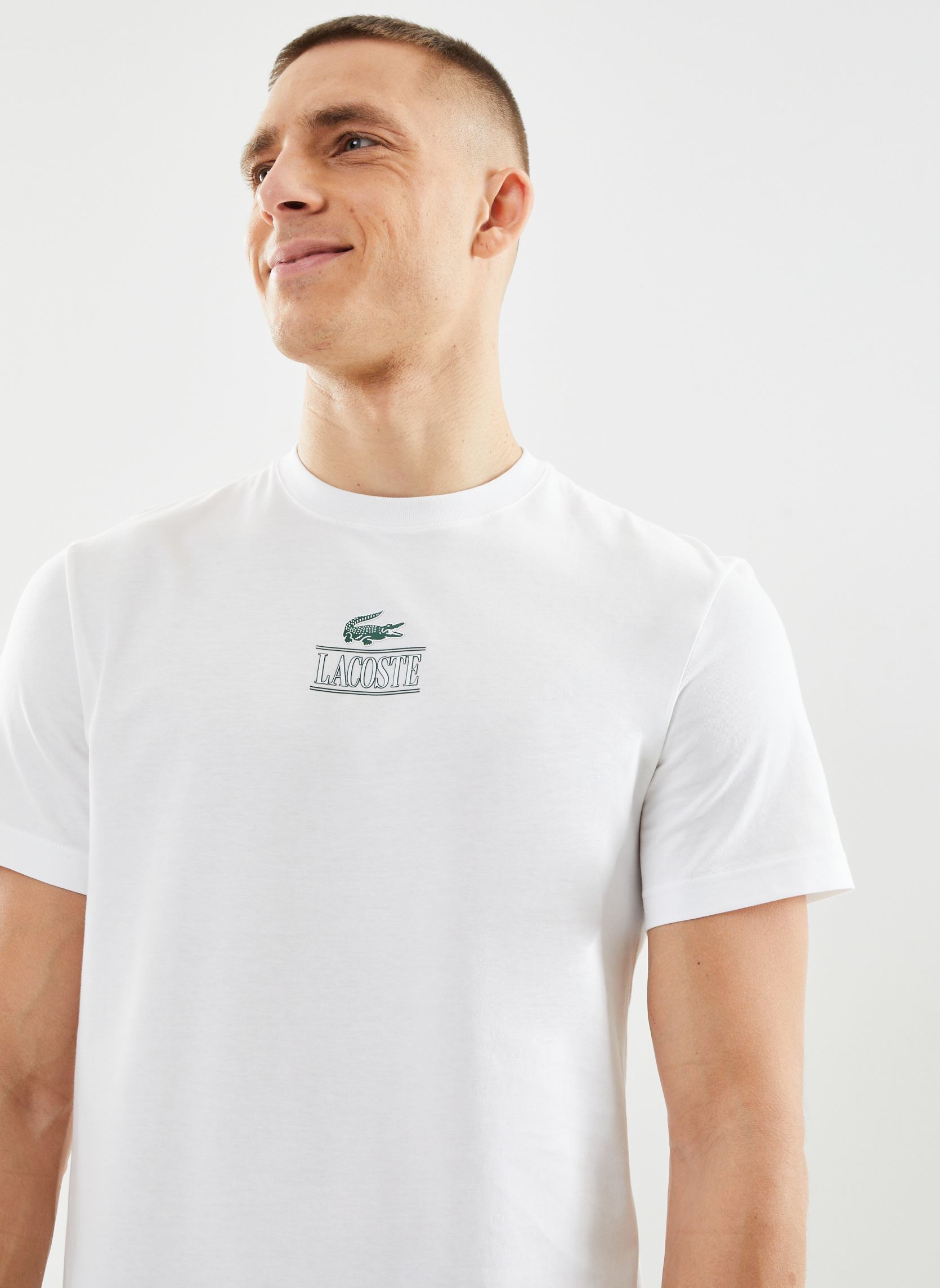 Tee-shirts manches courtes Tee Shirt TH1147 homme blanc Lacoste Tee-shirts manches courtes Tee Shirt TH1147 homme blanc BLANC