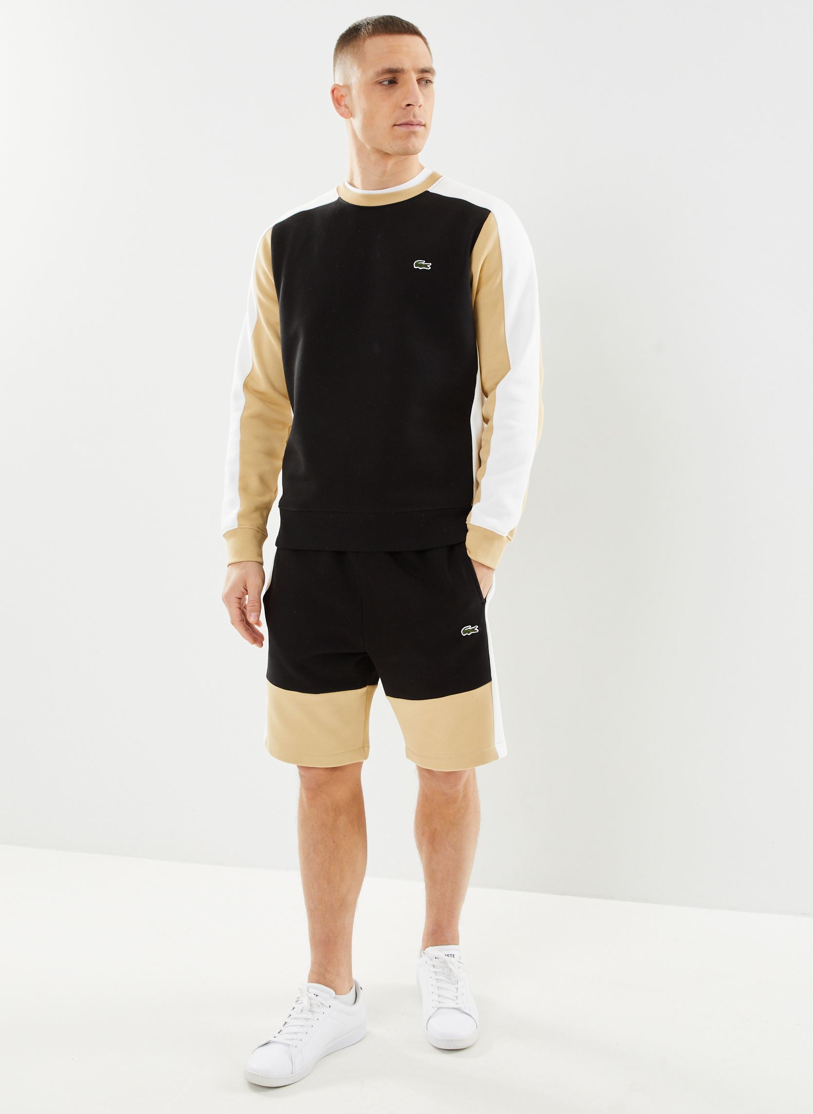 Sudaderas Sweatshirt Colorblock SH1299 hombre negro Lacoste Sudaderas Sweatshirt Colorblock SH1299 hombre negro NOIR/FARINE-CROISSANT
