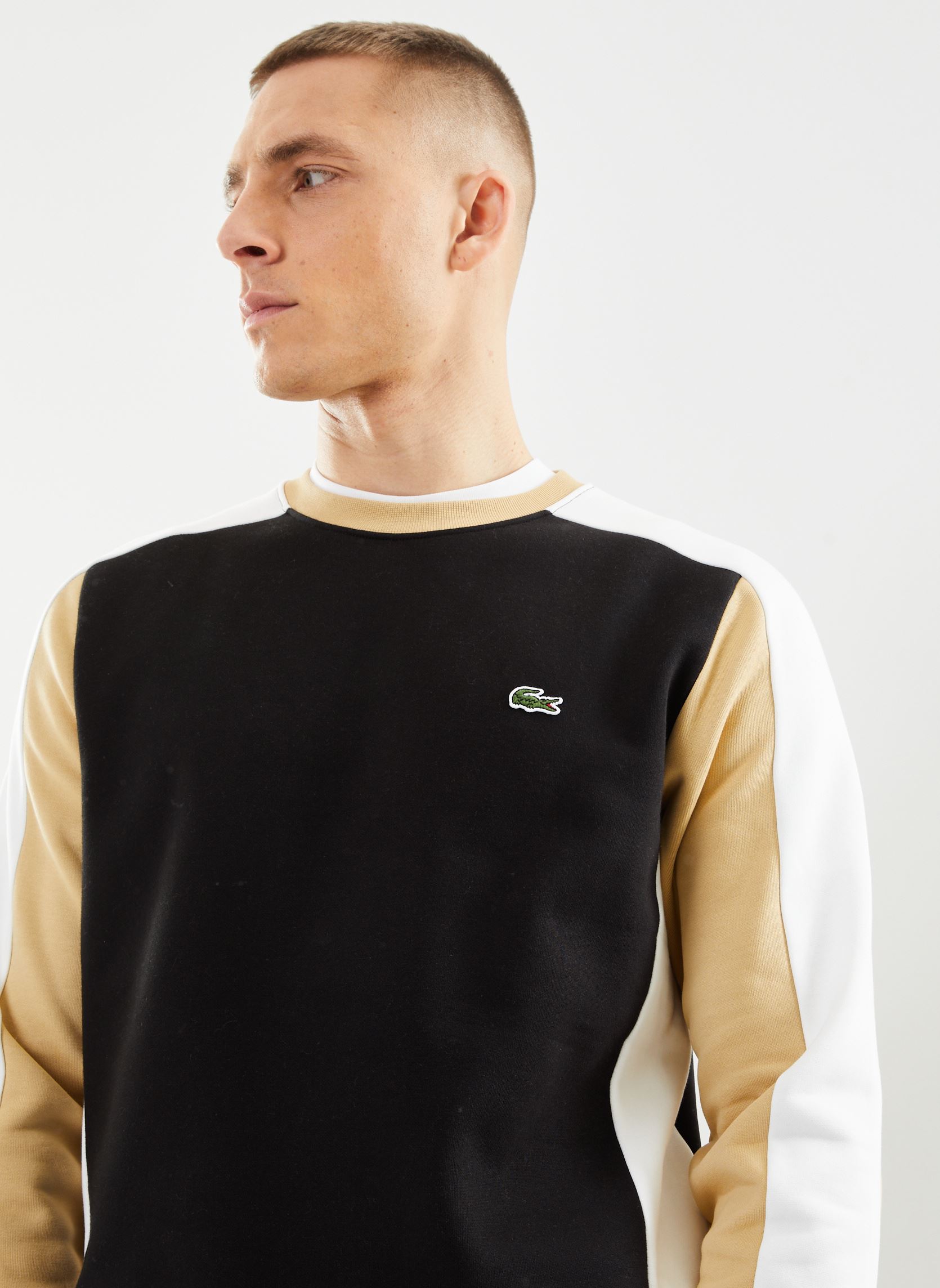 Sudaderas Sweatshirt Colorblock SH1299 hombre negro Lacoste Sudaderas Sweatshirt Colorblock SH1299 hombre negro NOIR/FARINE-CROISSANT