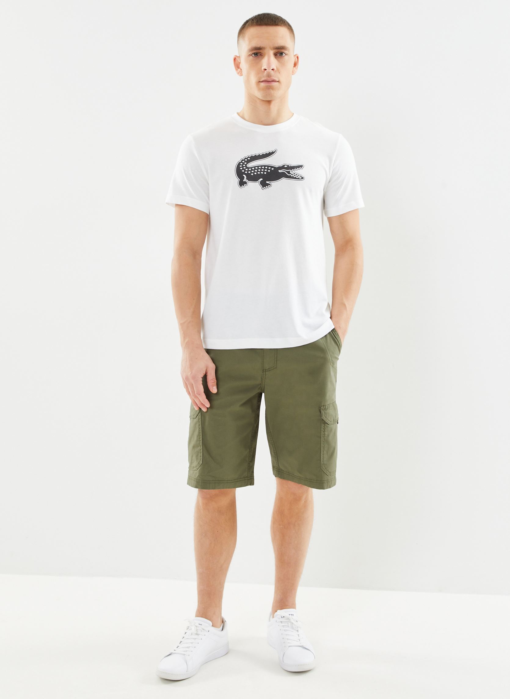Tee-shirts manches courtes T-shirt en jersey TH2042 homme noir Lacoste Tee-shirts manches courtes T-shirt en jersey TH2042 homme noir BLANC/NOIR