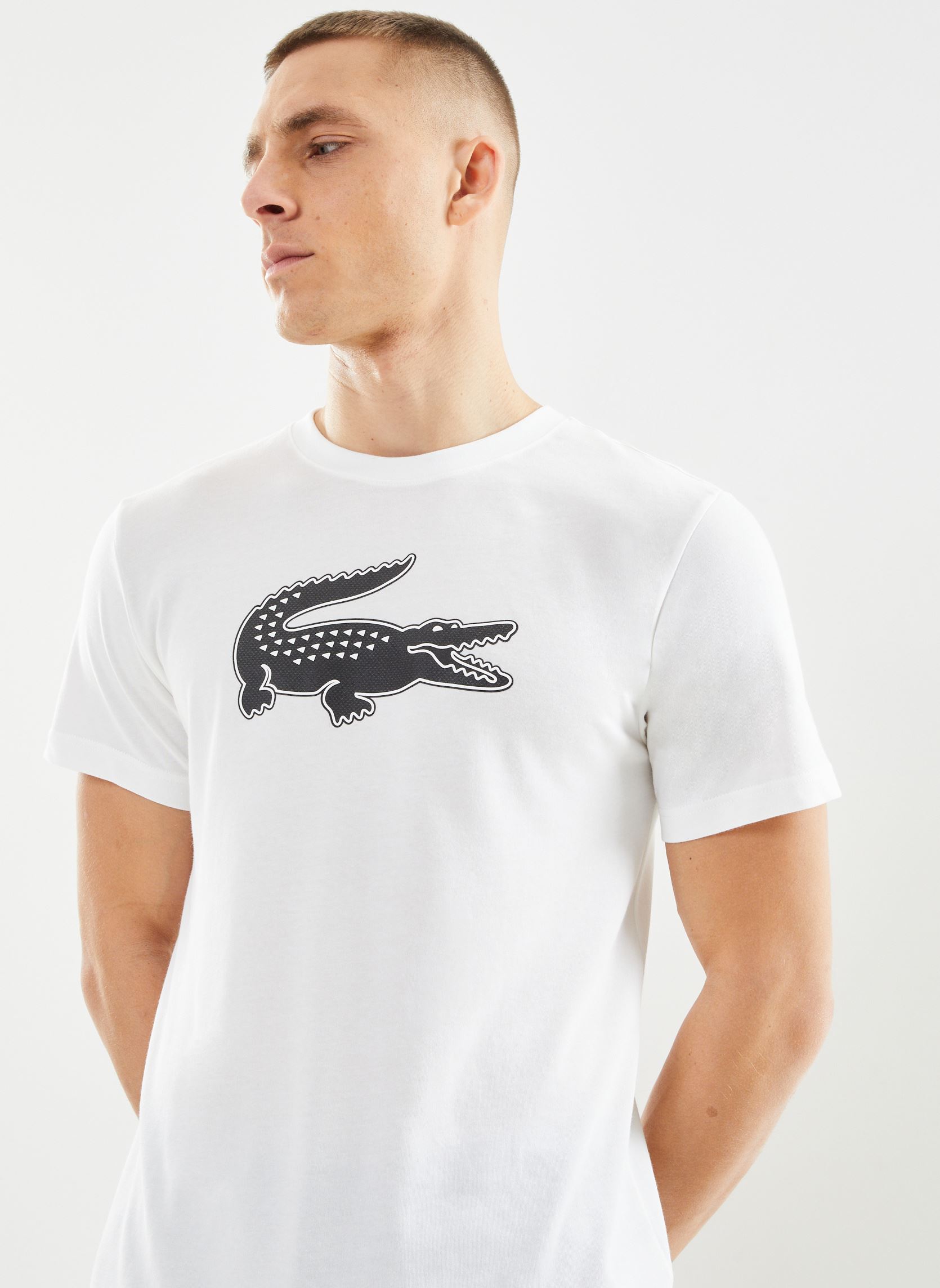 Tee-shirts manches courtes T-shirt en jersey TH2042 homme noir Lacoste Tee-shirts manches courtes T-shirt en jersey TH2042 homme noir BLANC/NOIR