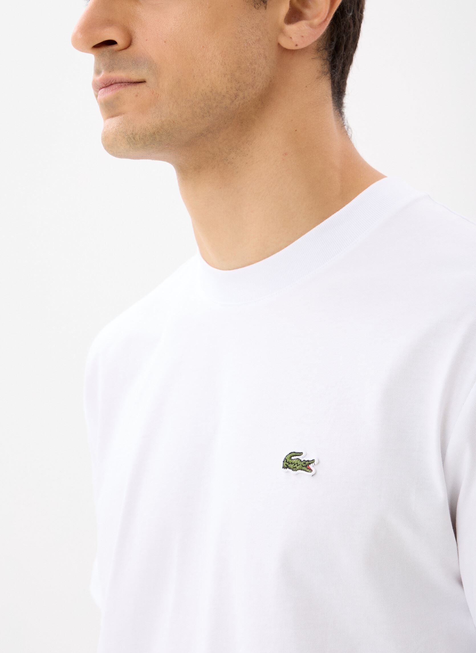 Tee-shirts manches courtes Tee Shirt TH7318 homme noir Lacoste Tee-shirts manches courtes Tee Shirt TH7318 homme noir BLANC