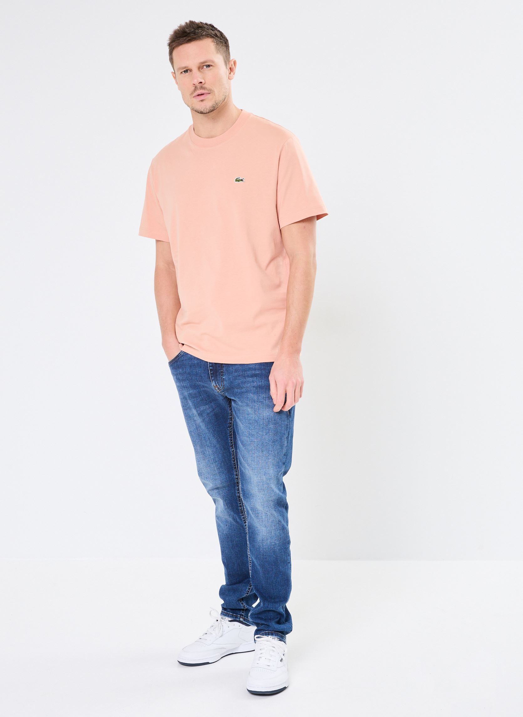 Tee-shirts manches courtes Tee Shirt TH7318 homme beige Lacoste Tee-shirts manches courtes Tee Shirt TH7318 homme beige LATTE