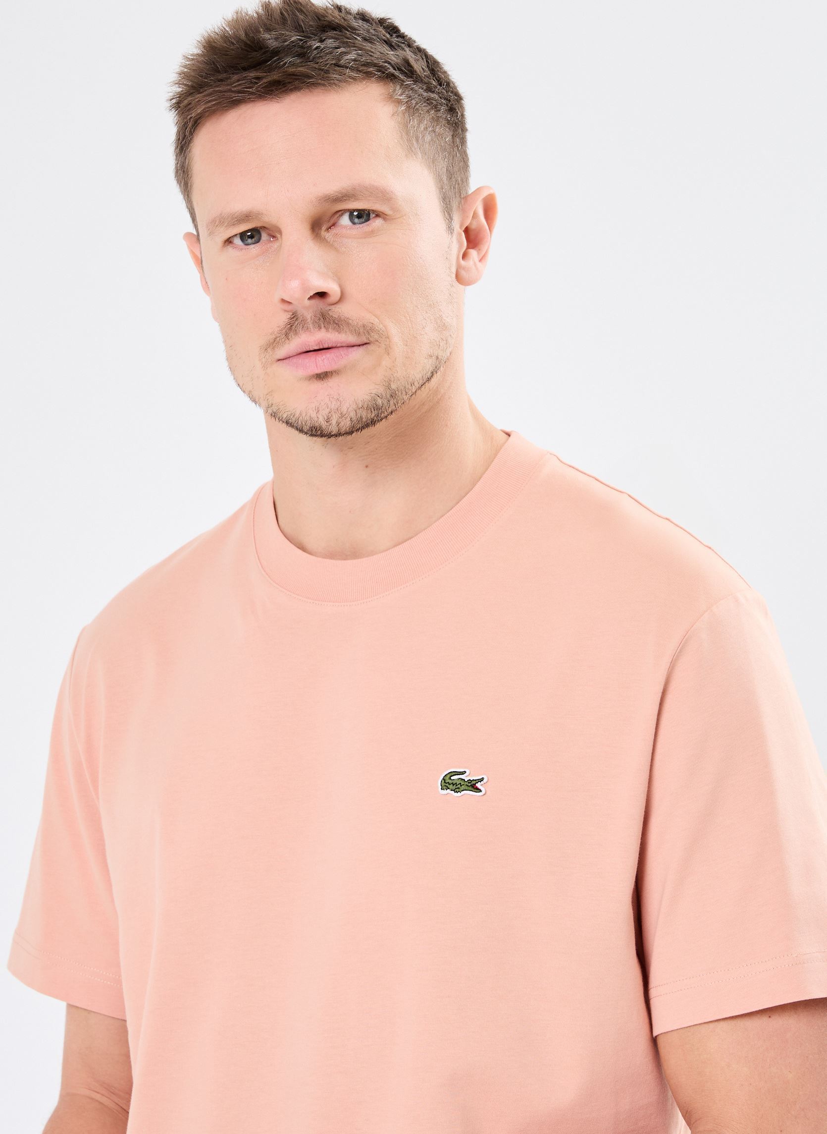 Tee-shirts manches courtes Tee Shirt TH7318 homme beige Lacoste Tee-shirts manches courtes Tee Shirt TH7318 homme beige LATTE